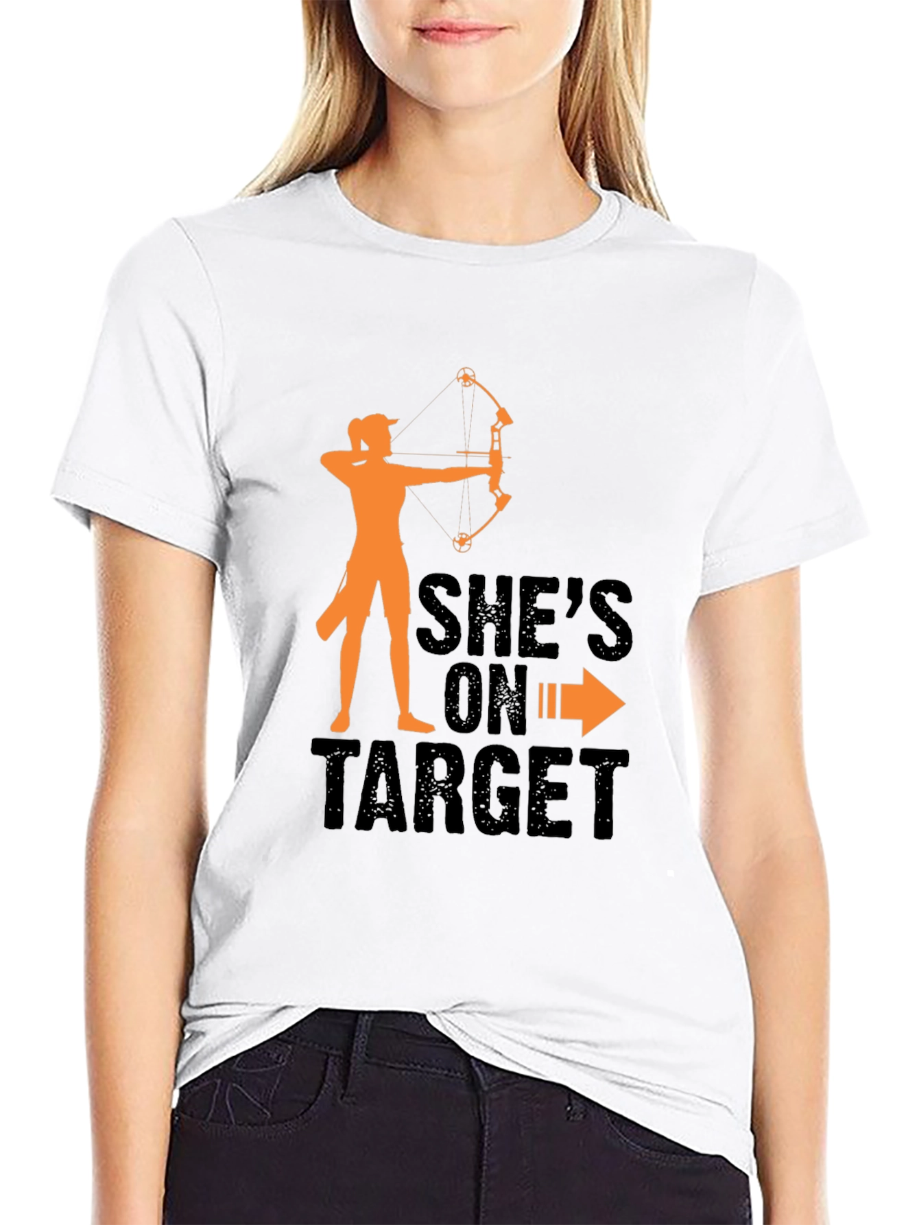 Shes On Target Archery T-Shirt - Black
