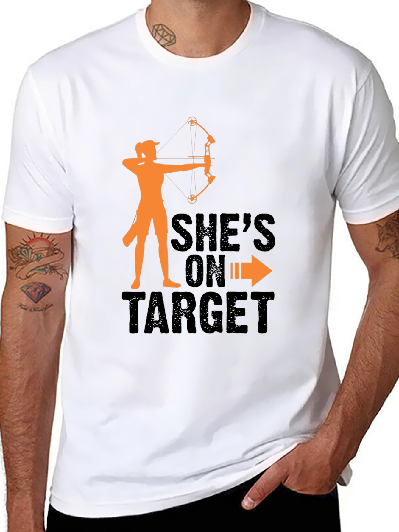 Shes On Target Archery T-Shirt - Black
