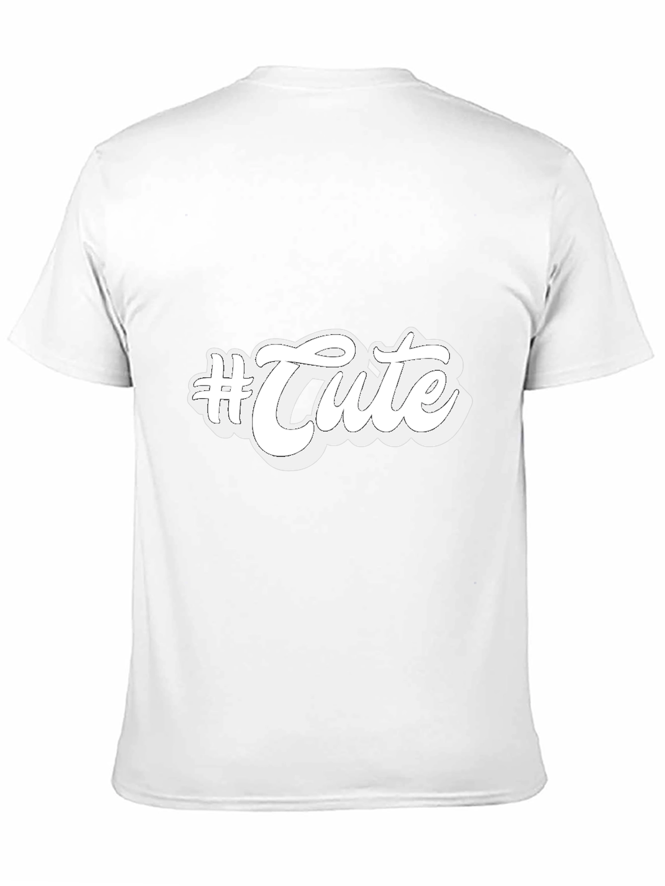 #Cute Graphic Print Black T-Shirt