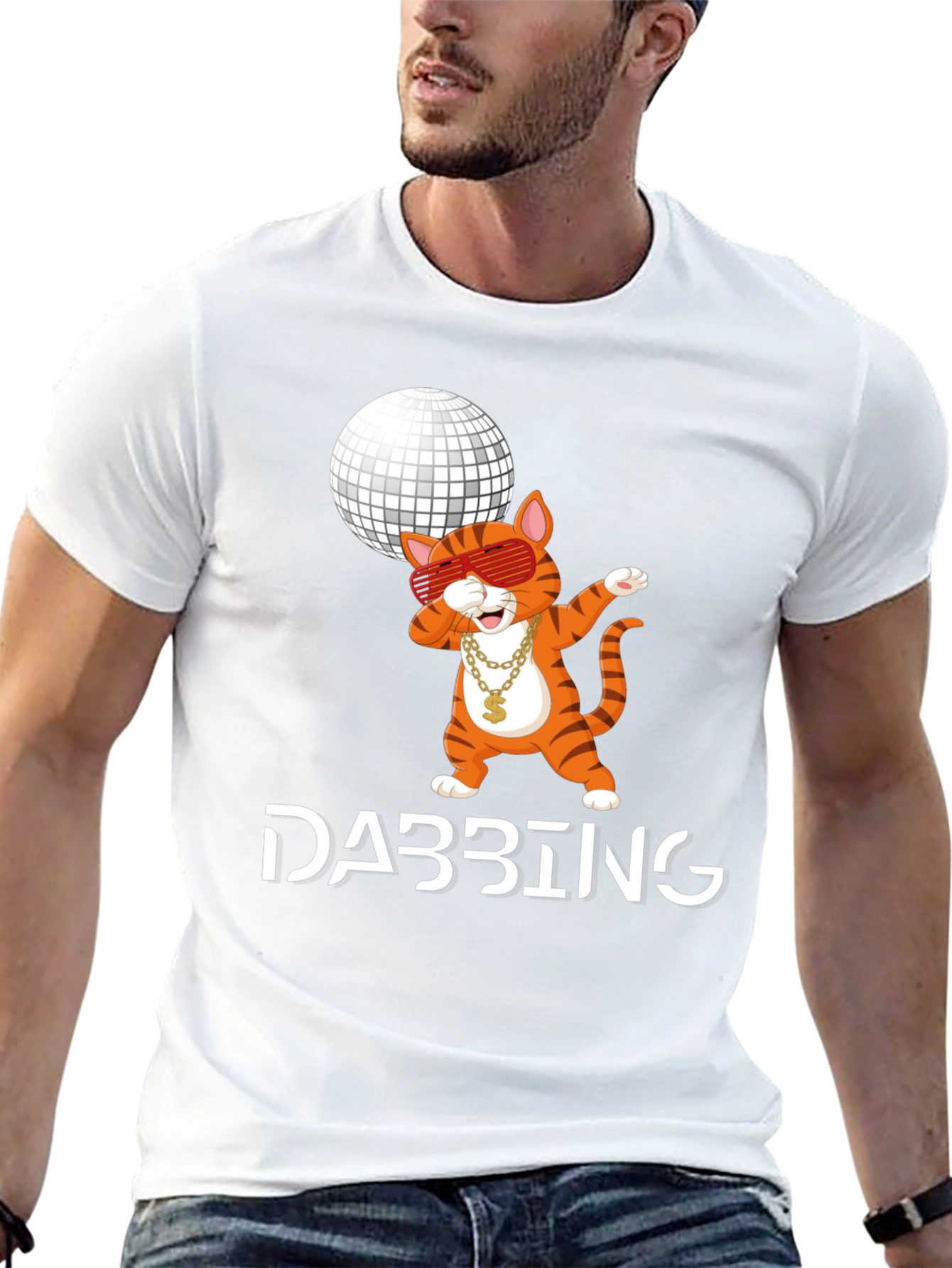Dabbing Cat T-Shirt - Funny Graphic Tee