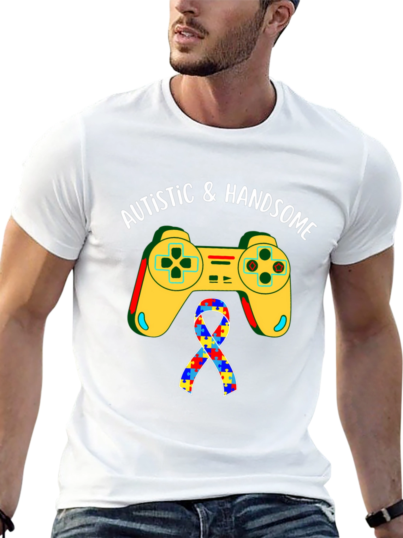 Autistic & Handsome Gaming T-Shirt