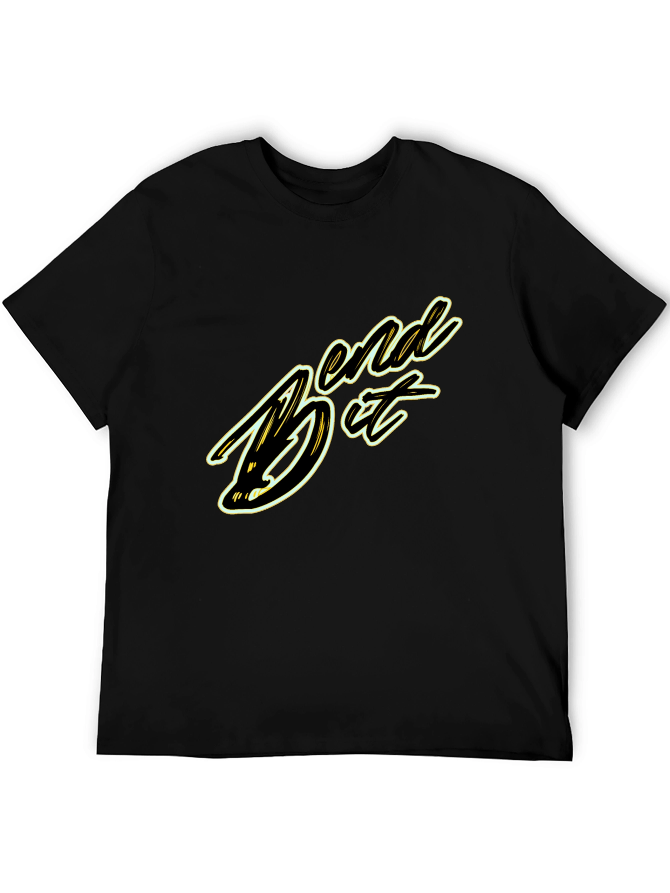 Bend It Graphic Tee - Black Cotton Blend