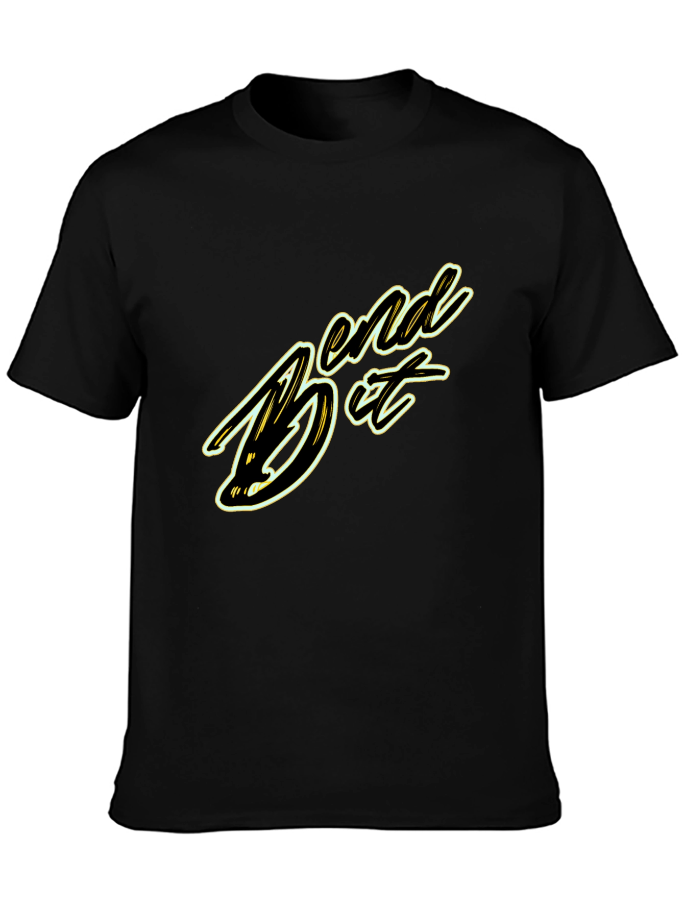 Bend It Graphic Tee - Black Cotton Blend