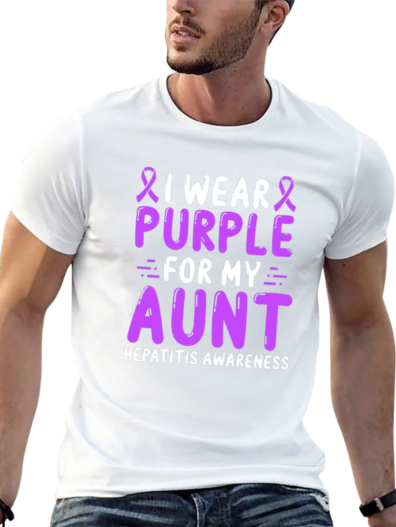 Purple Aunt Hepatitis Awareness T-Shirt