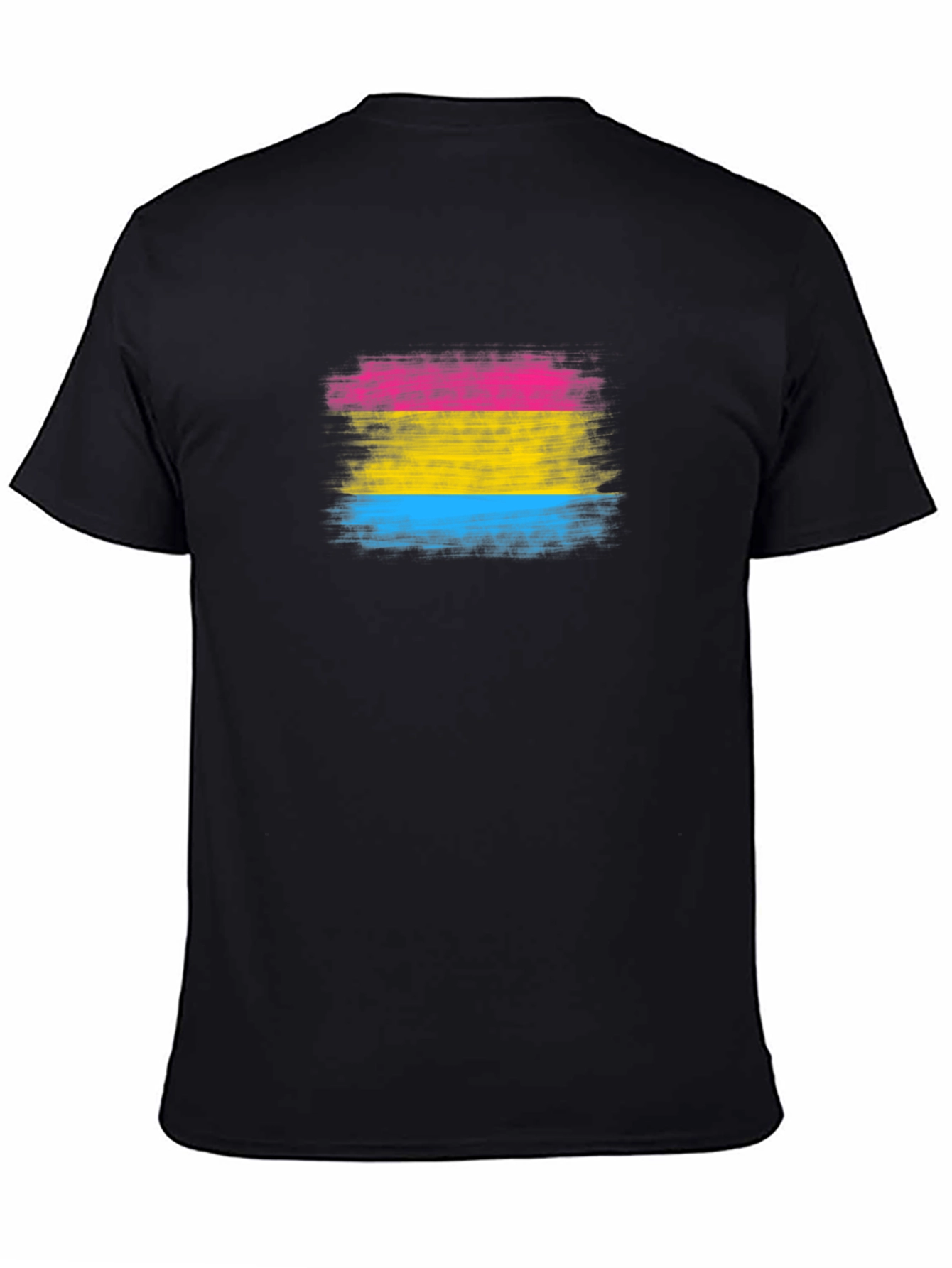 Pansexual Pride Flag T-Shirt - Brush Stroke Design