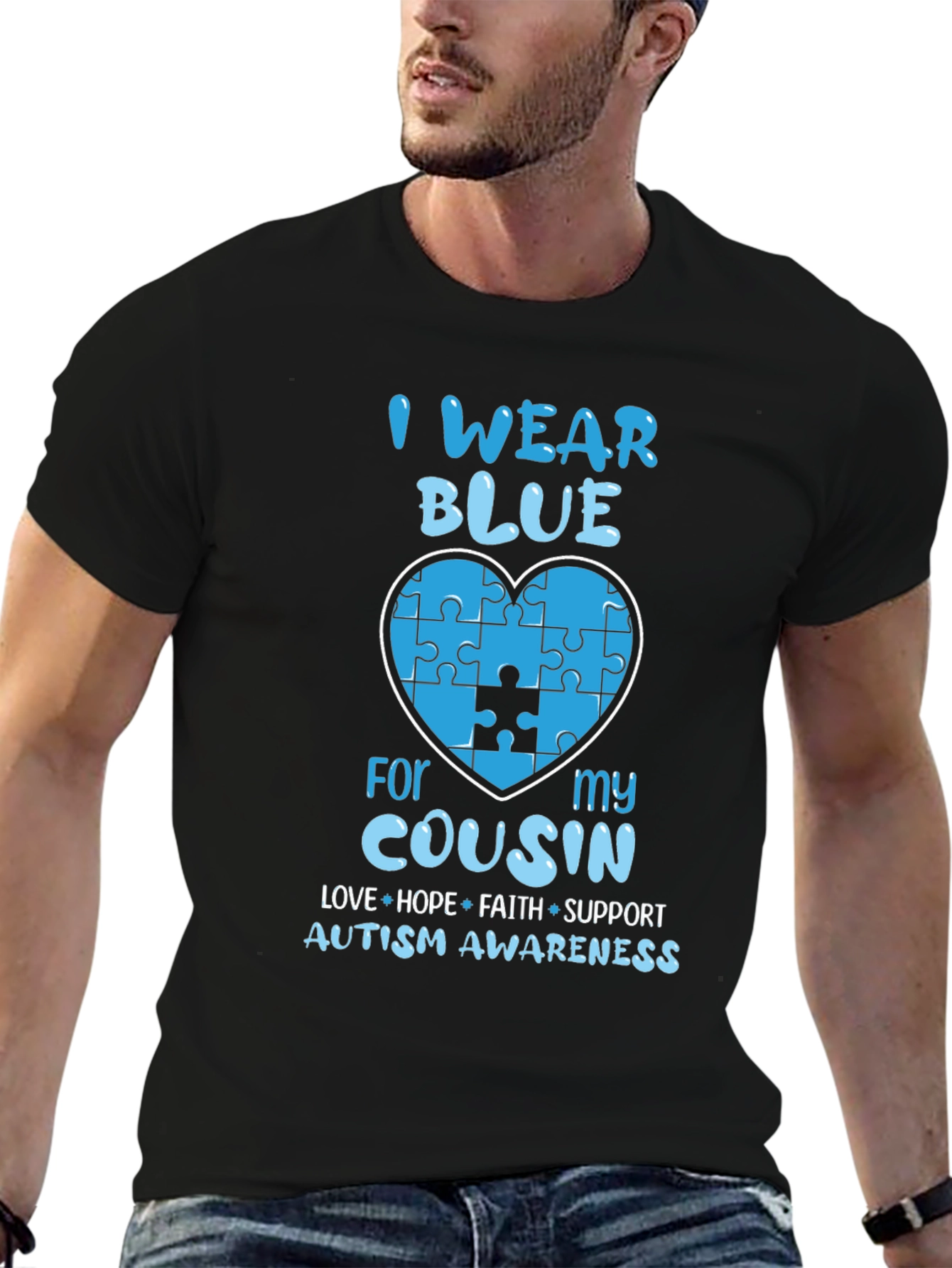 Autism Awareness Blue Heart T-Shirt