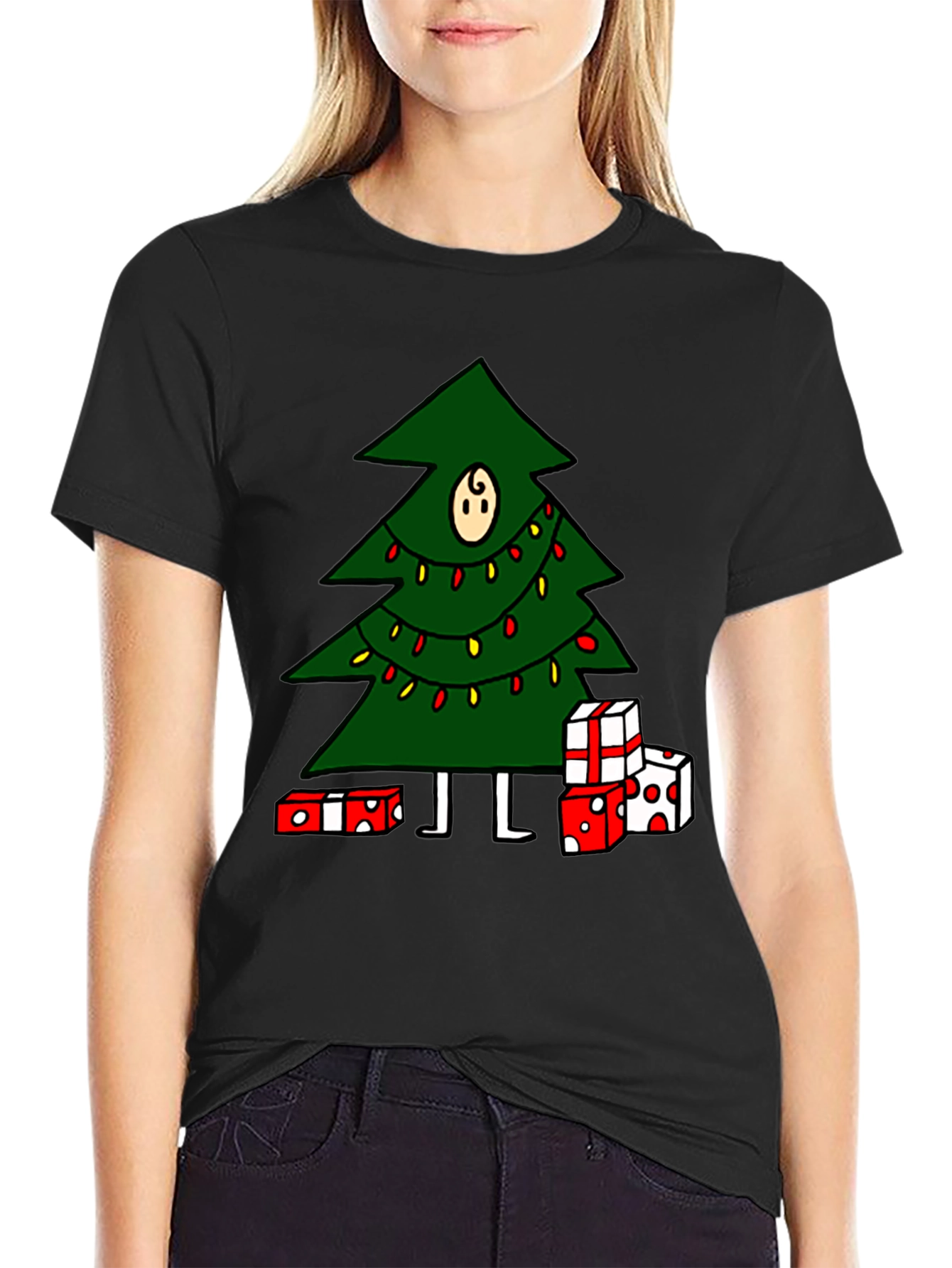 Christmas Tree Graphic Tee - Holiday Fun!