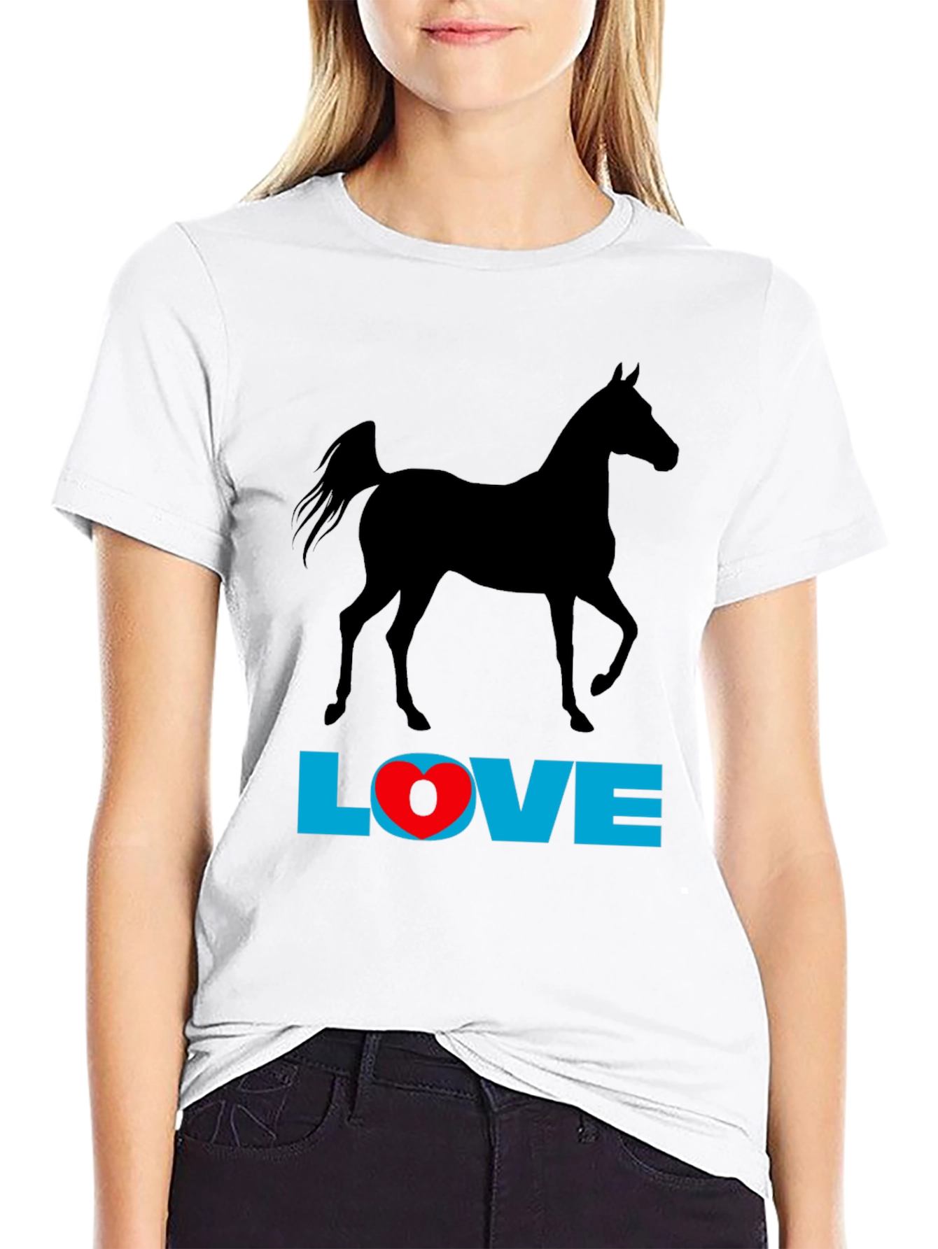 Horse Love Graphic Tee - Black