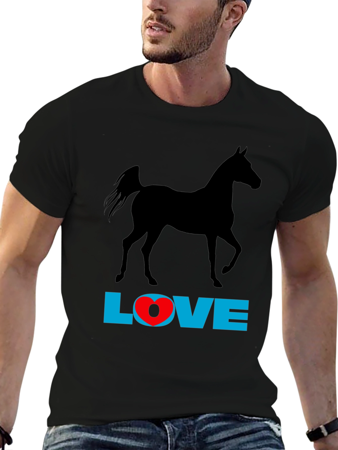 Horse Love Graphic Tee - Black