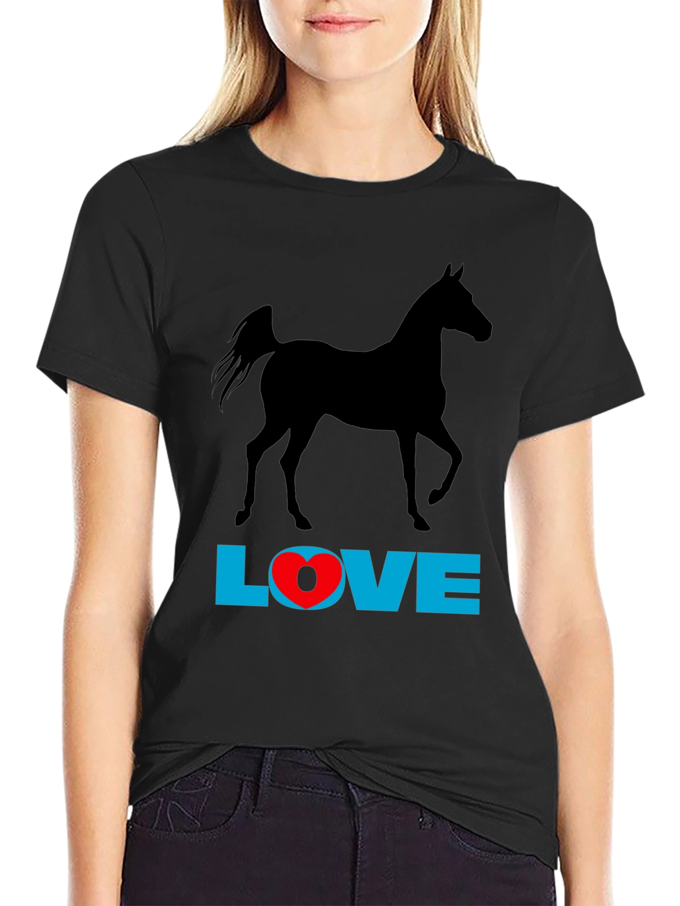 Horse Love Graphic Tee - Black