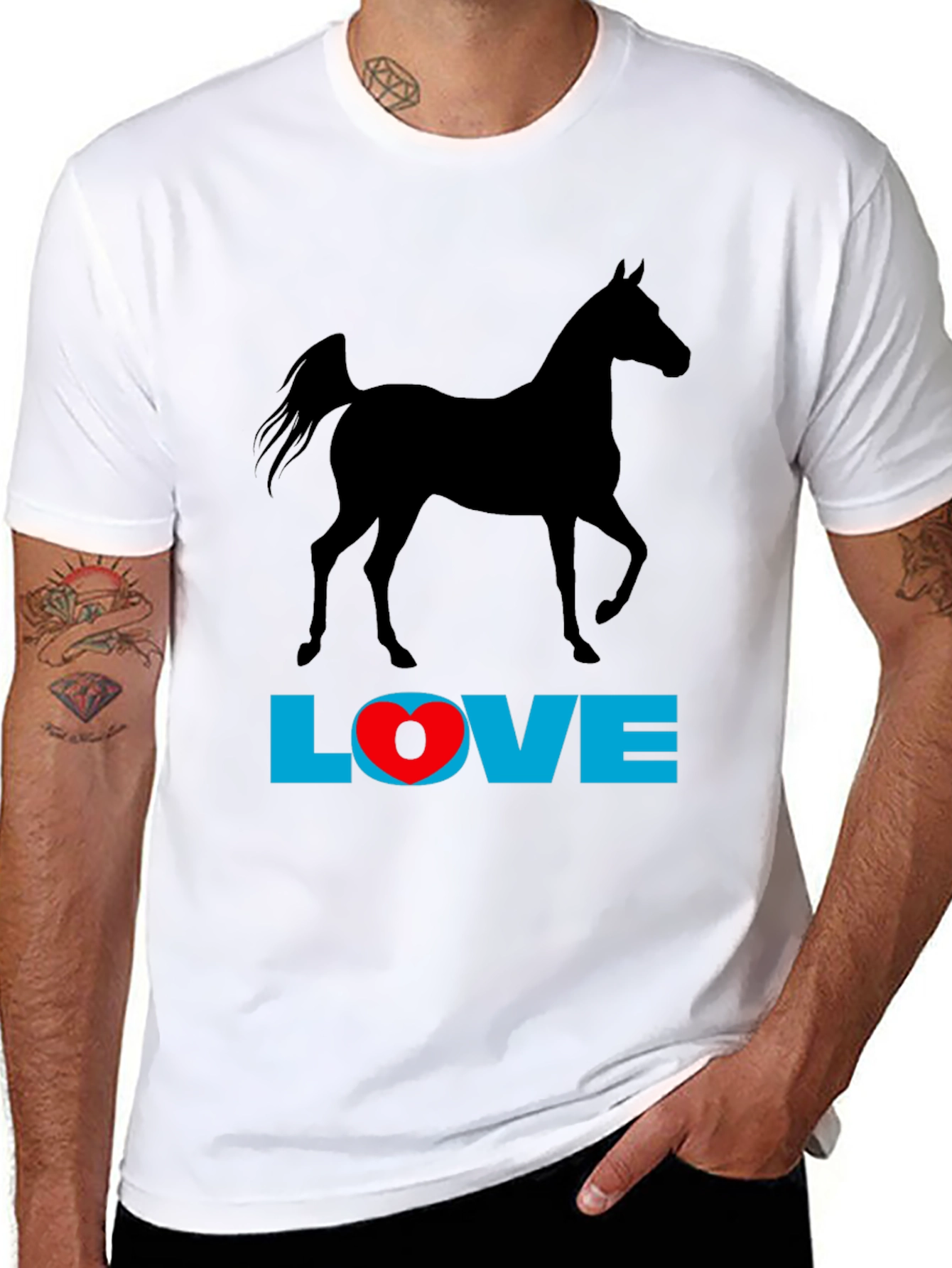 Horse Love Graphic Tee - Black