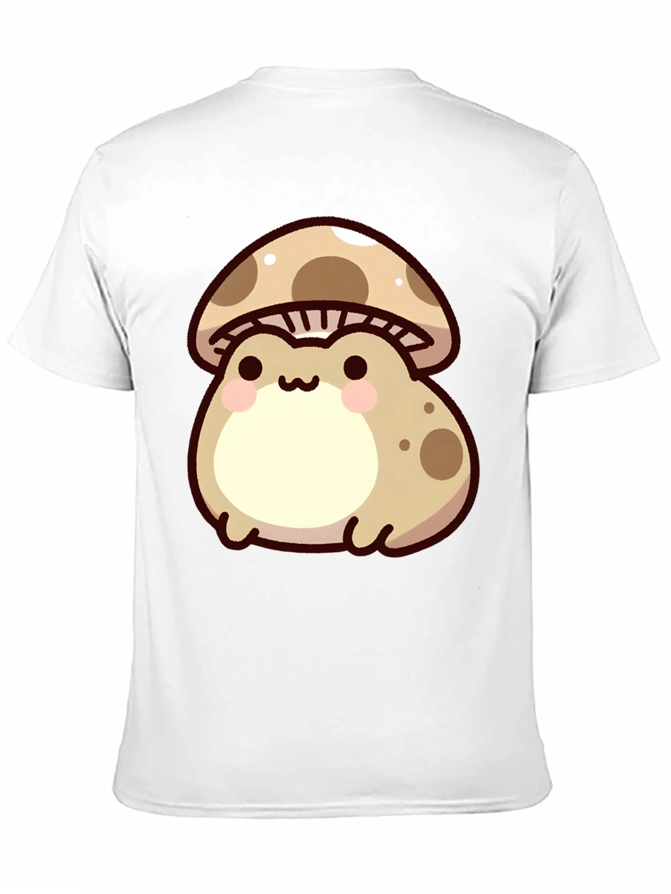 Cute Mushroom Frog Black T-Shirt