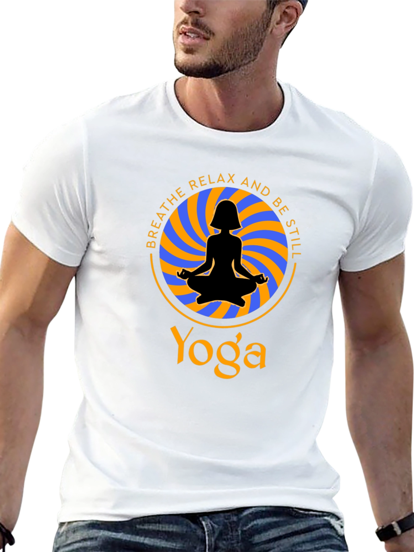 Yoga Meditation T-Shirt - Breathe Relax Be Still