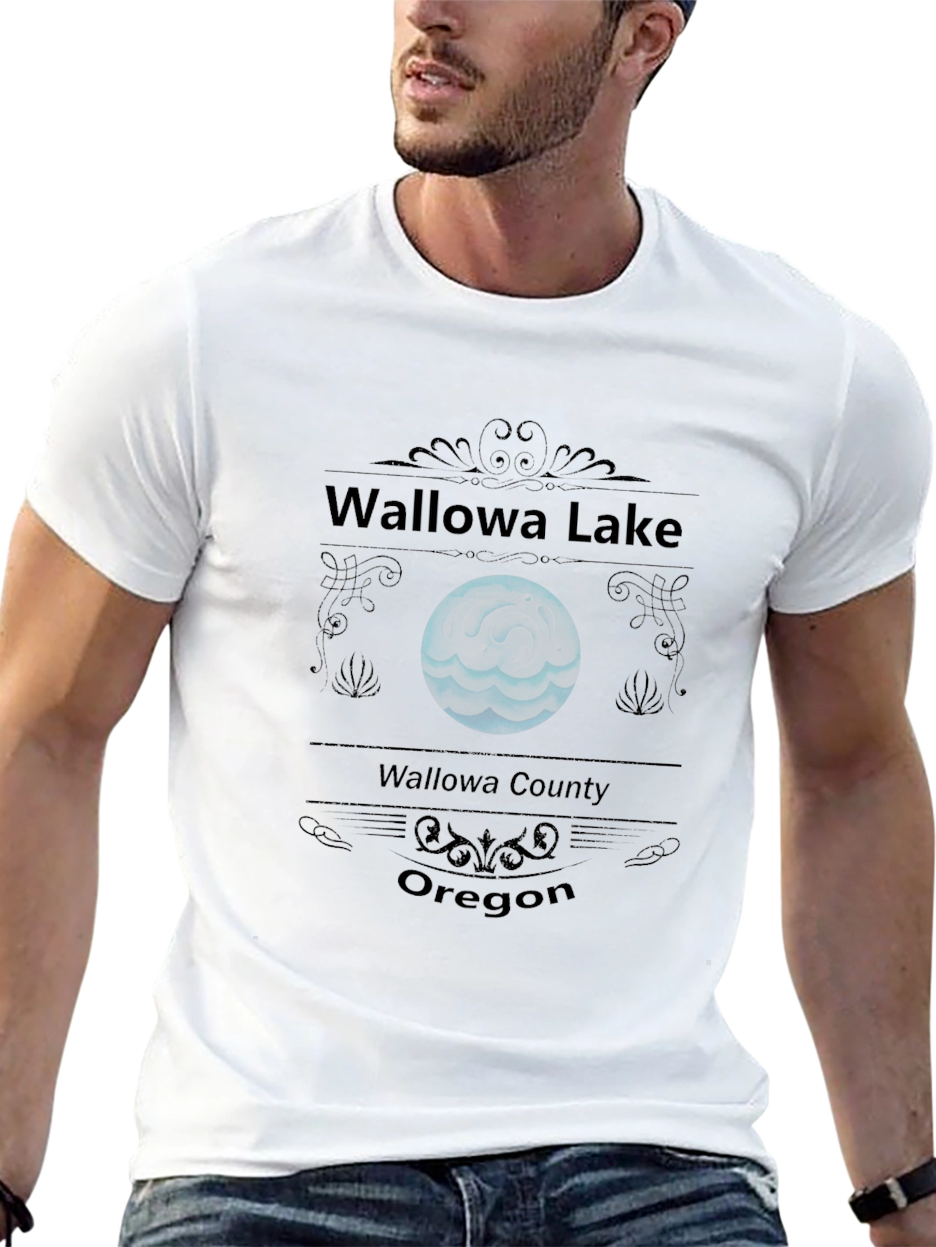 Wallowa Lake Oregon T-Shirt - Black Graphic Tee