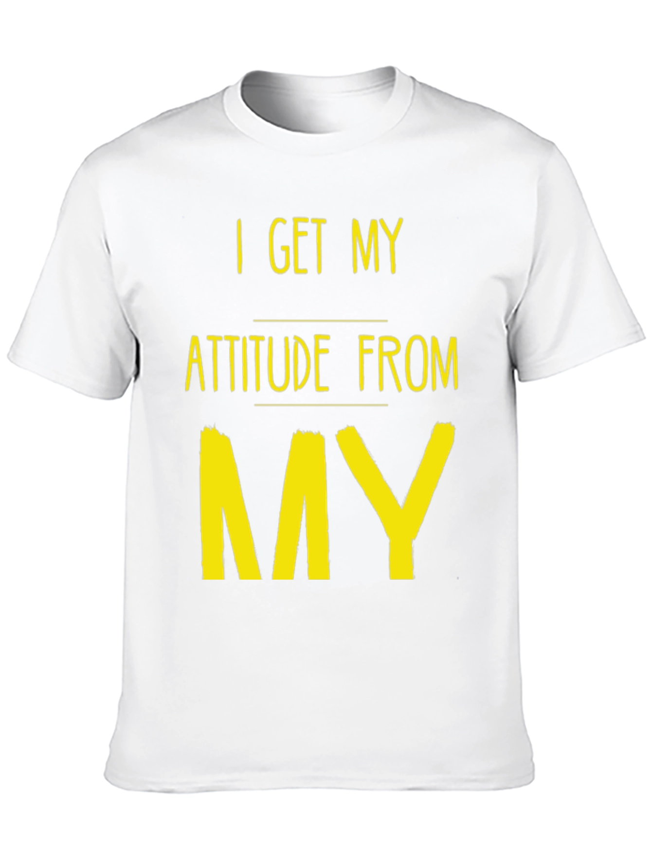 Attitude Source Tee: Black Crew Neck Graphic T-Shirt