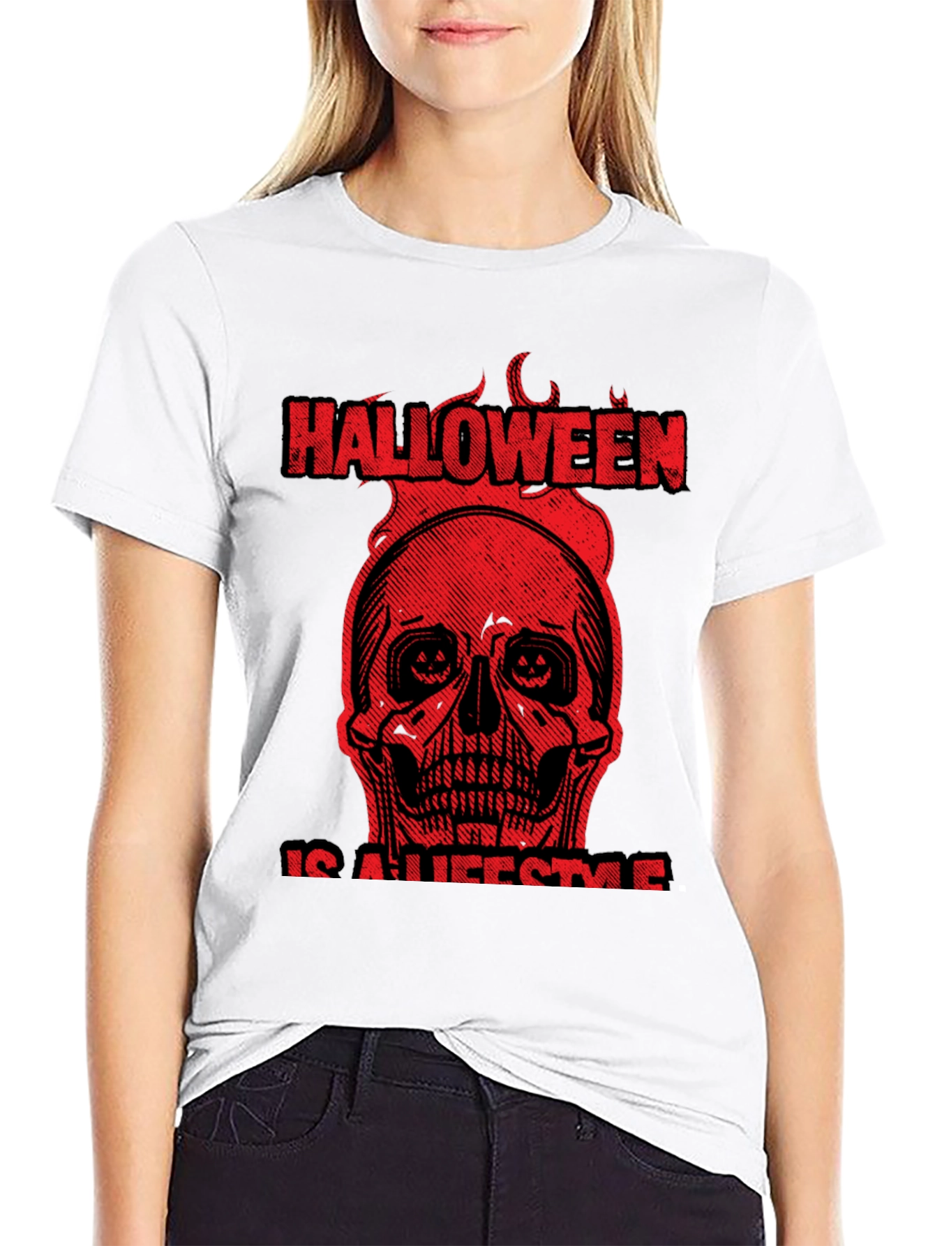 Halloween Lifestyle Graphic Tee - Black