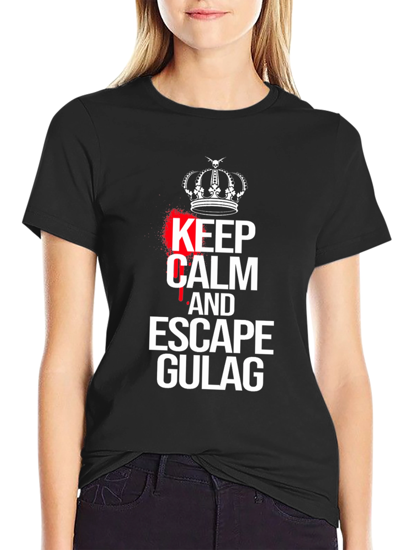 Keep Calm Escape Gulag Black T-Shirt