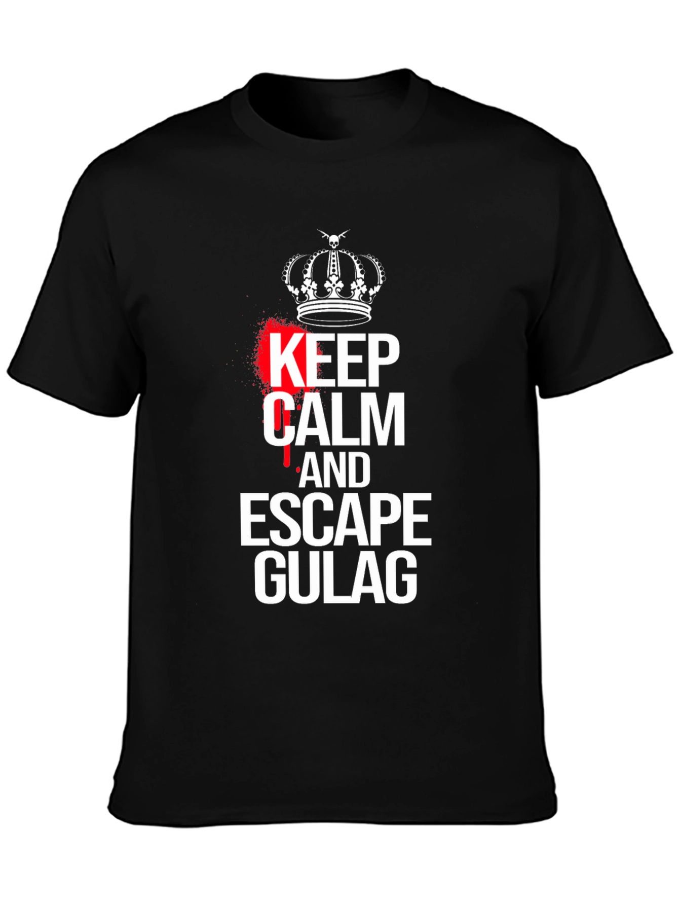 Keep Calm Escape Gulag Black T-Shirt