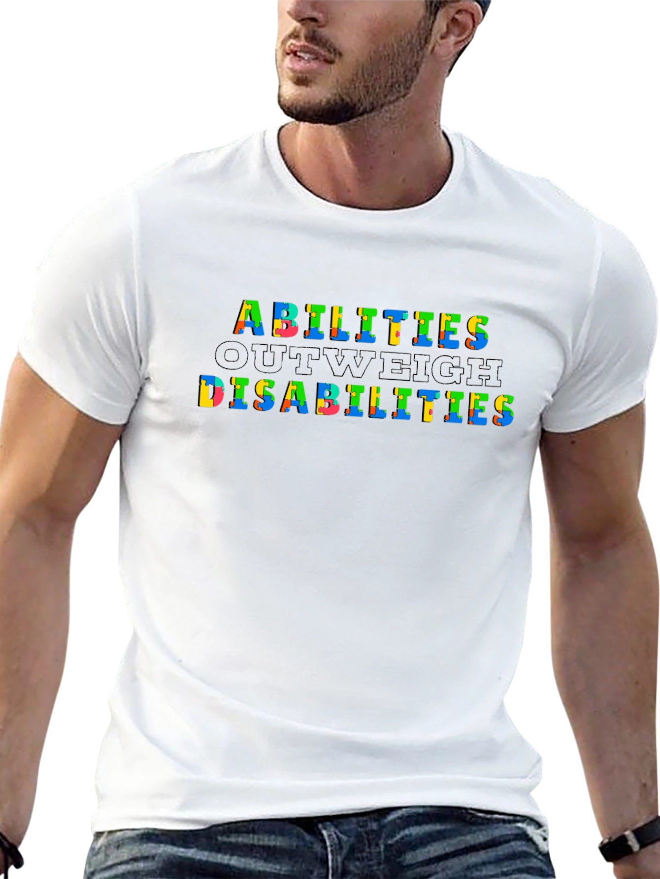 Abilities Outweigh Disabilities Graphic Tee - Black