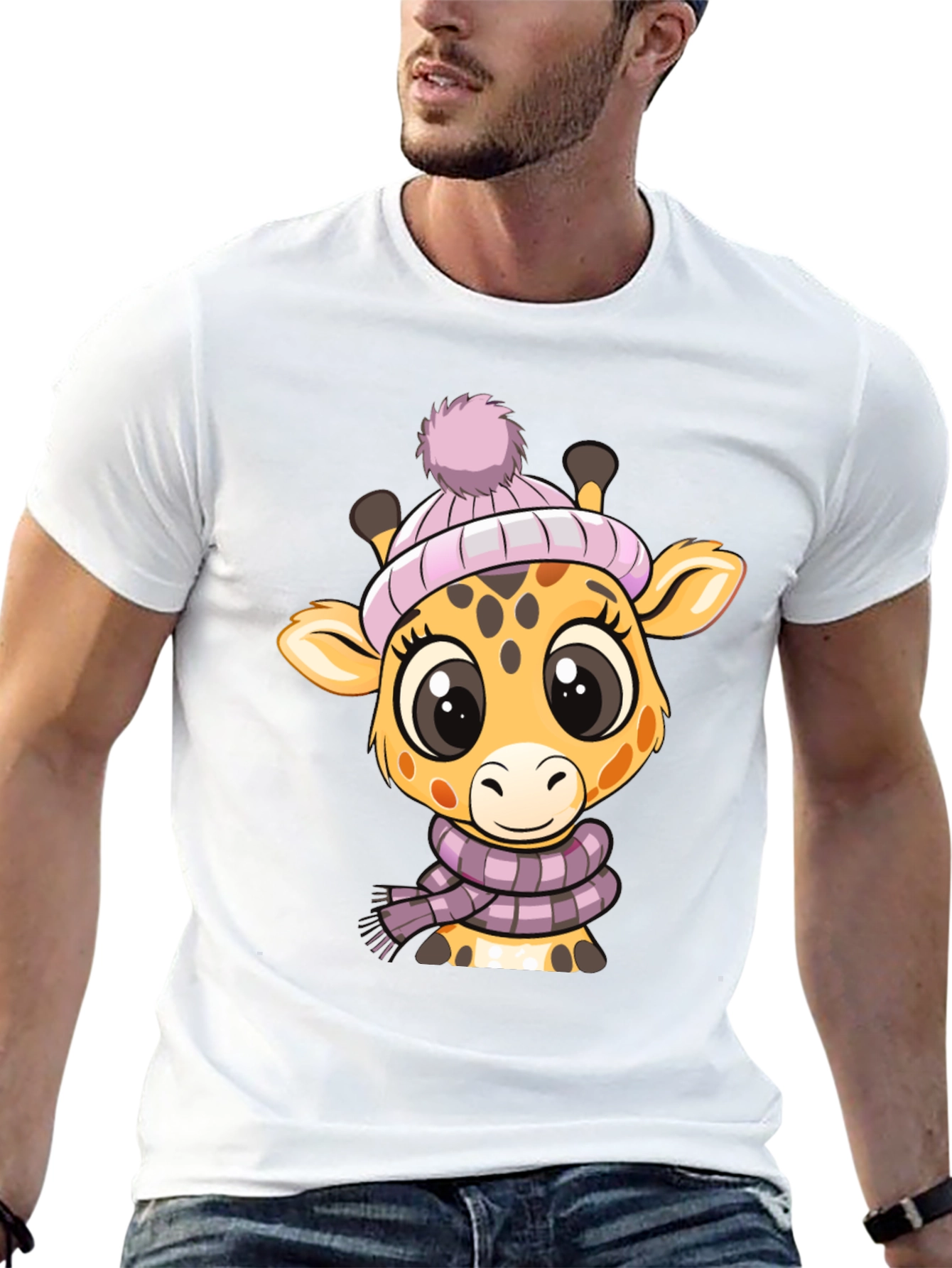 Cute Giraffe T-Shirt - Winter Ready