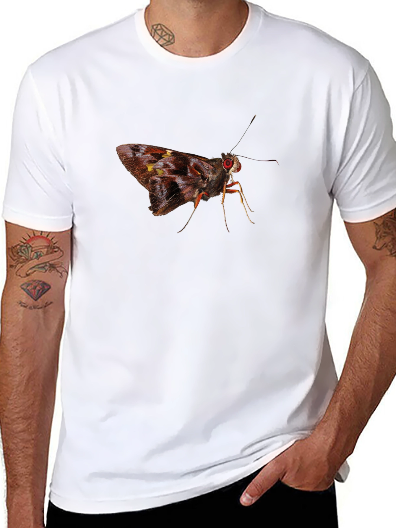 Butterfly Graphic Tee - Nature Lovers Black T-Shirt