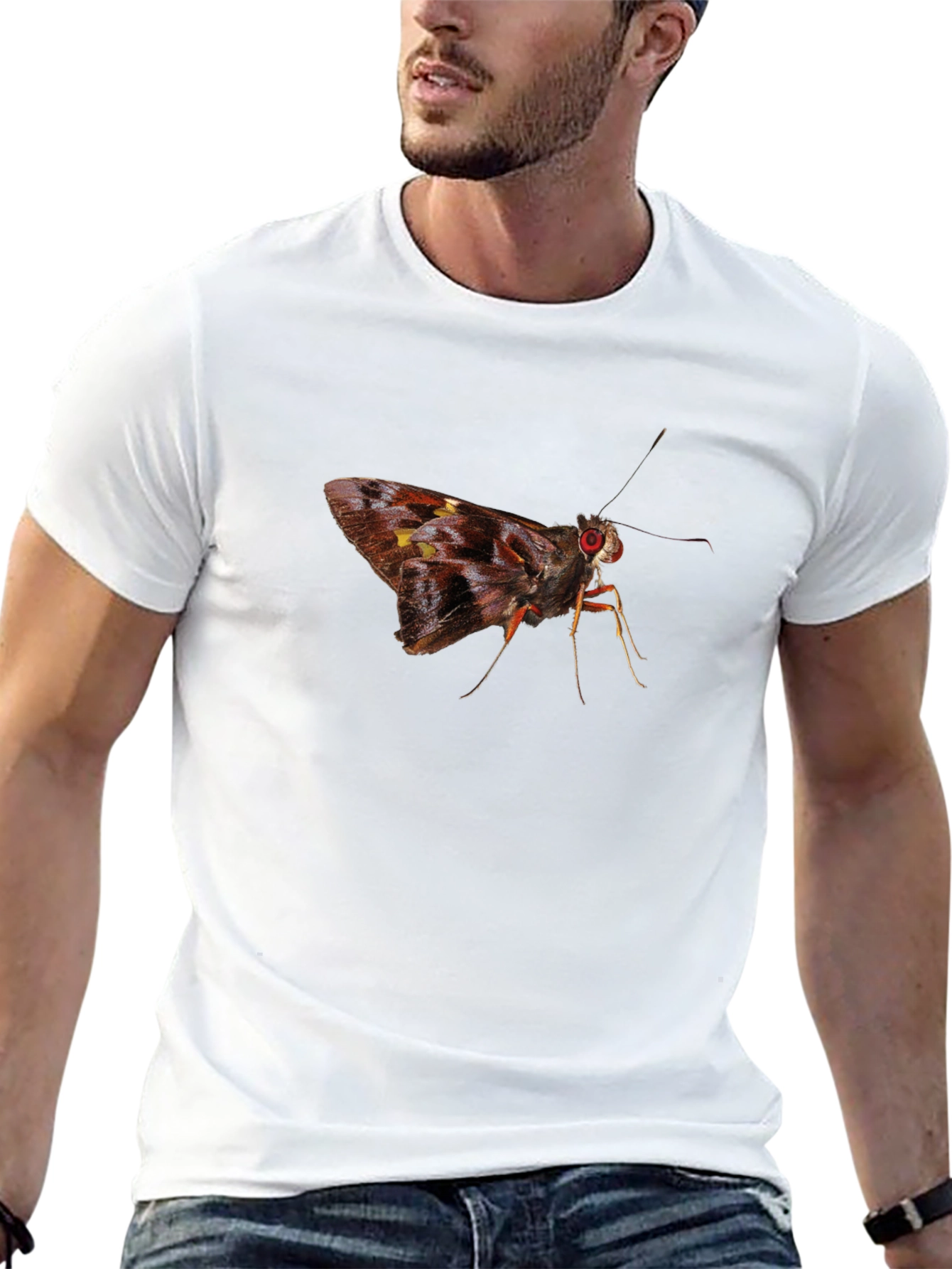 Butterfly Graphic Tee - Nature Lovers Black T-Shirt
