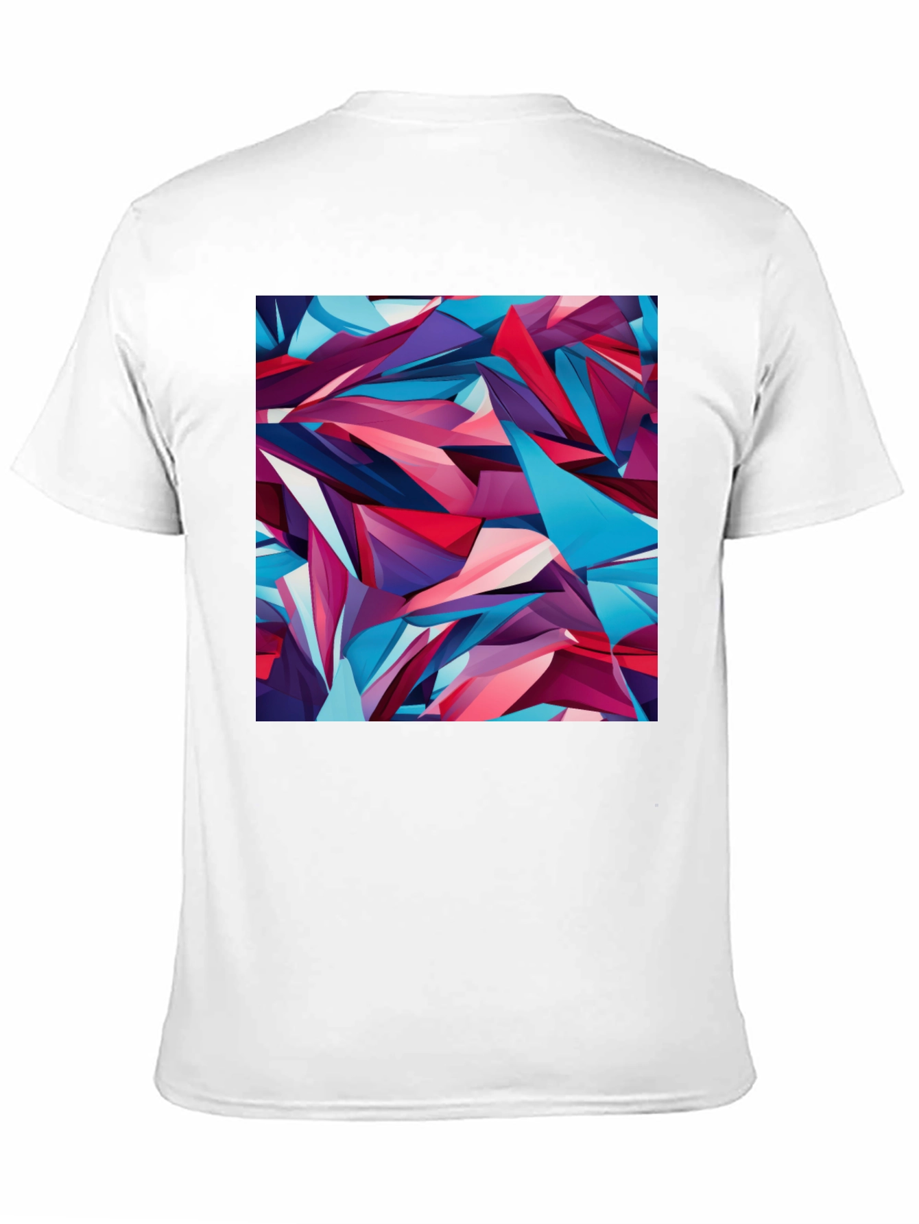 Abstract Geometric Print Black T-Shirt