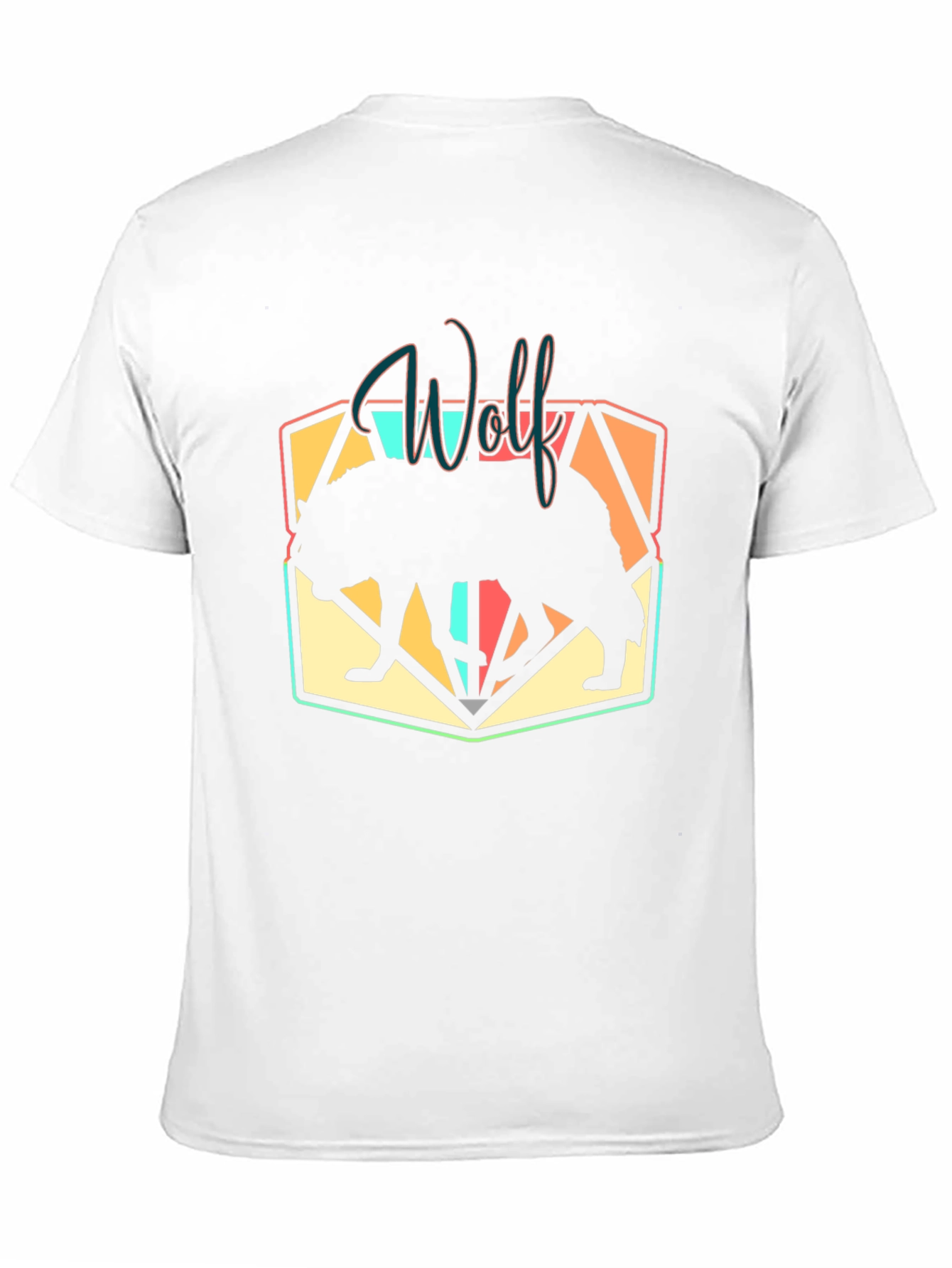 Wolf Silhouette Graphic Black T-Shirt