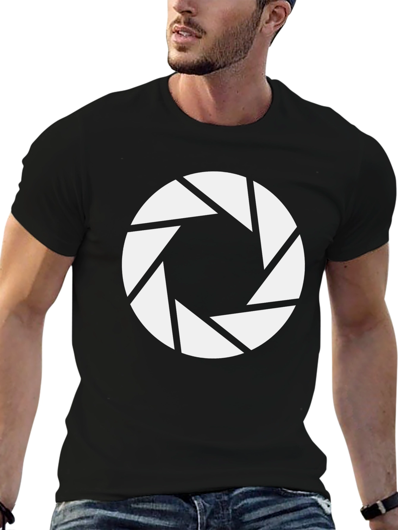 Aperture Iris Graphic Tee - Black Short Sleeve