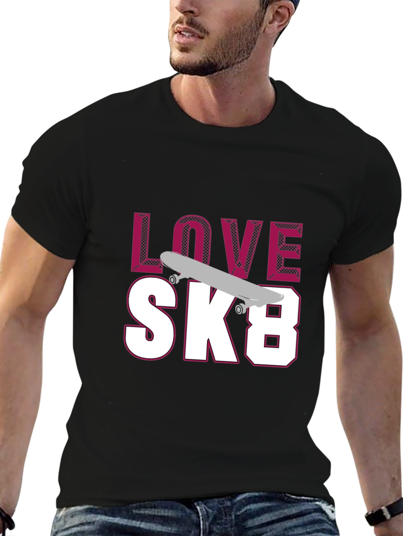 Love SK8 T-Shirt - Skateboarding Apparel