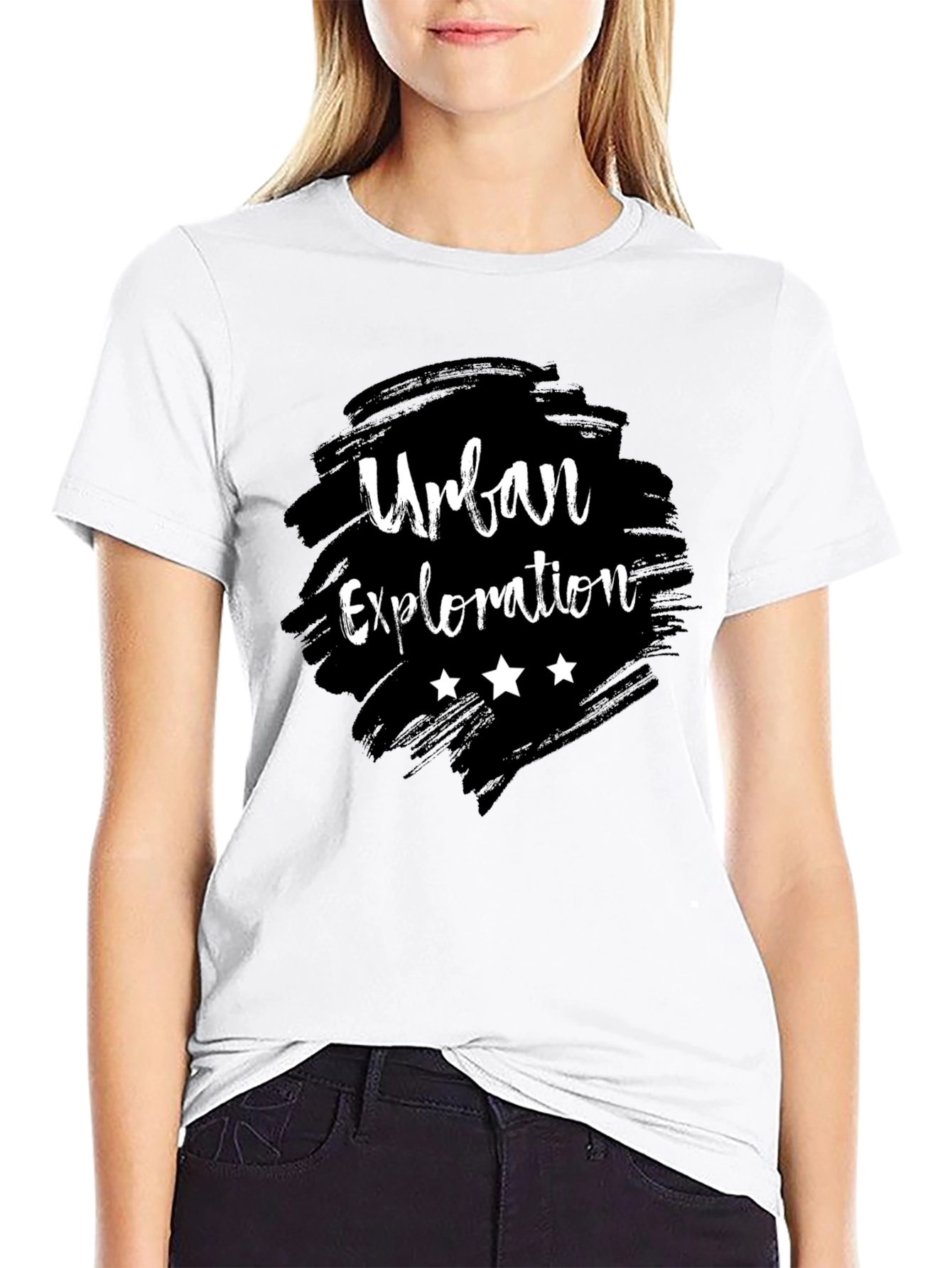 Urban Exploration Black Graphic Tee