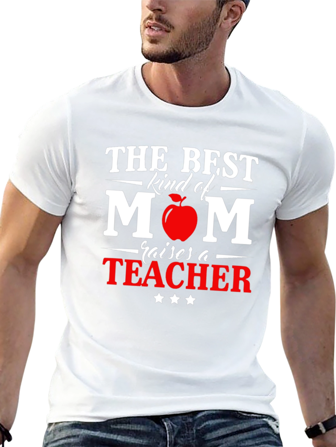 Best Mom Raises a Teacher Graphic T-Shirt