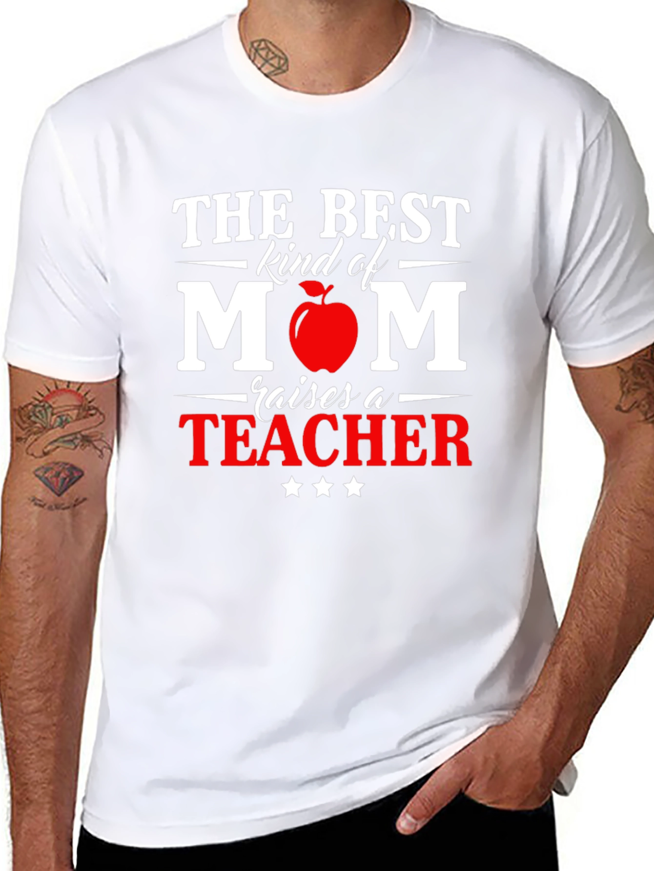 Best Mom Raises a Teacher Graphic T-Shirt