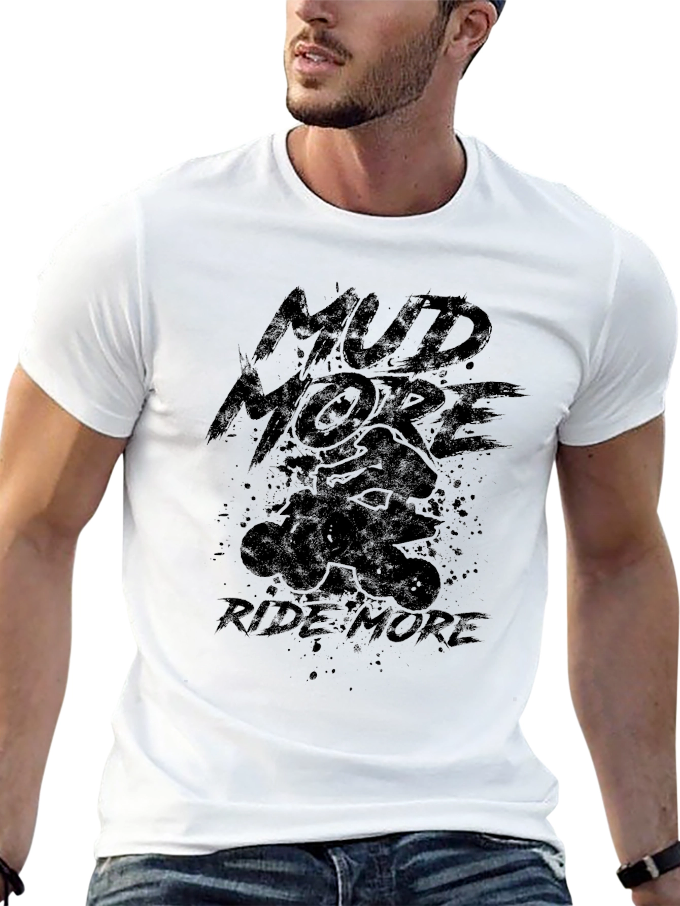Mud More Ride More Black Graphic Tee