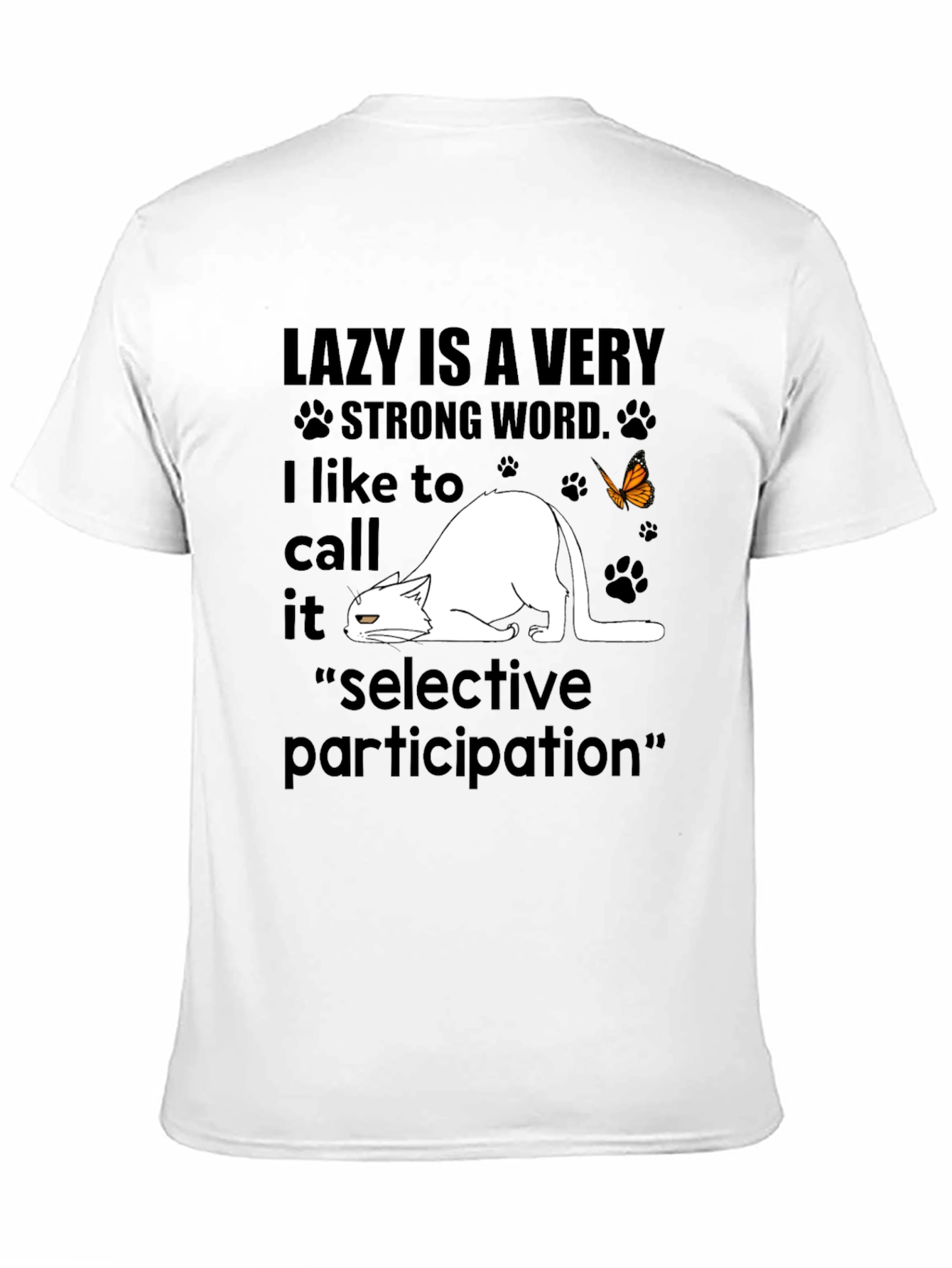 Lazy Cat T-Shirt - Selective Participation Tee