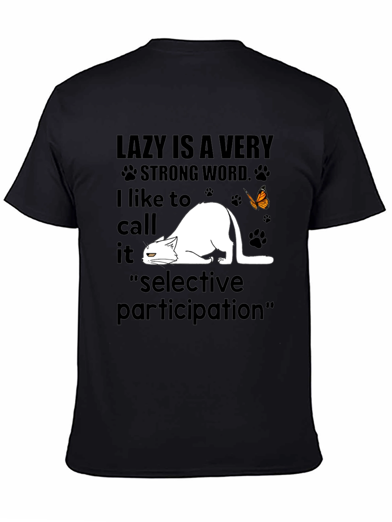 Lazy Cat T-Shirt - Selective Participation Tee