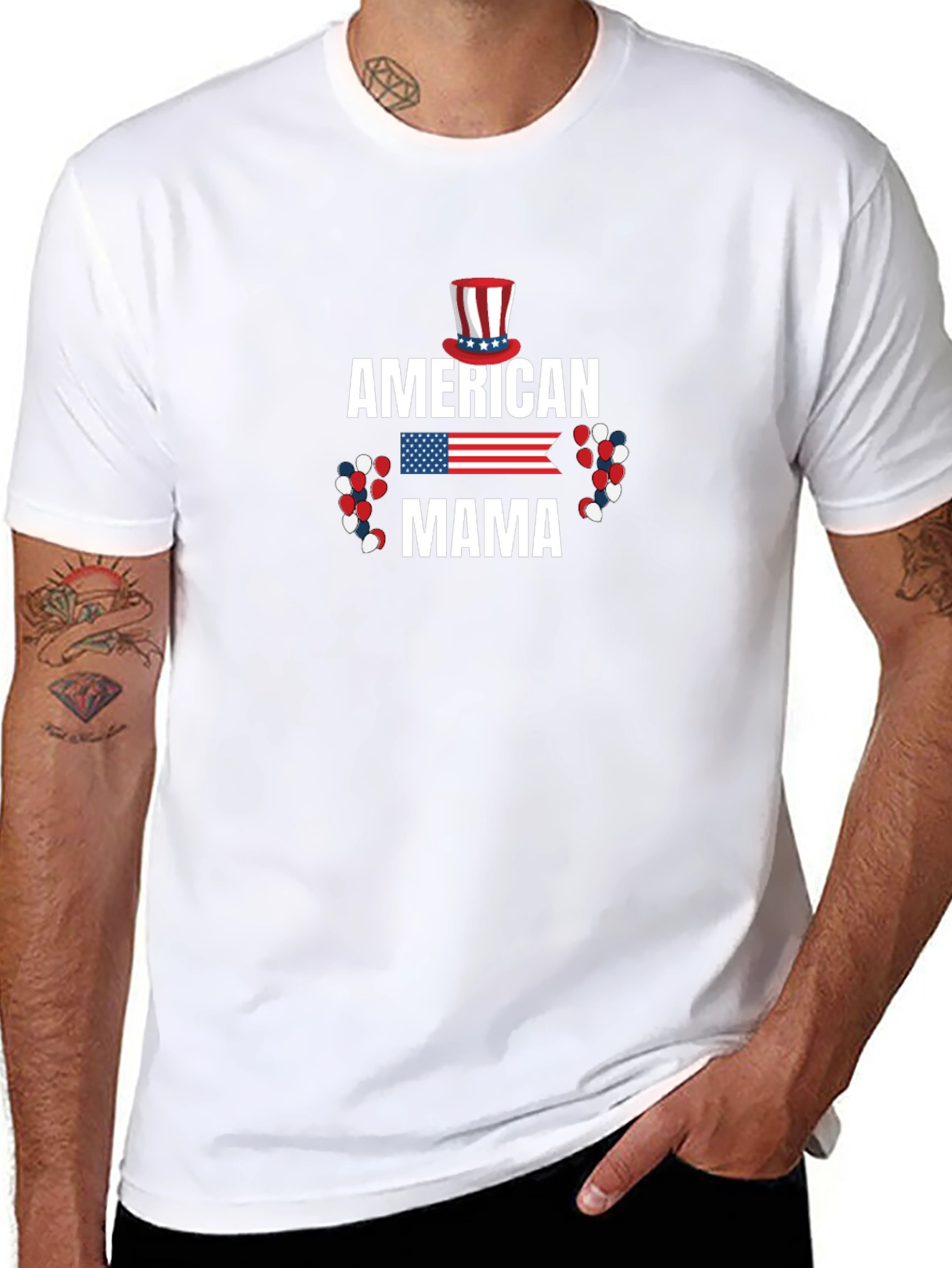 American Mama Patriotic Graphic T-Shirt