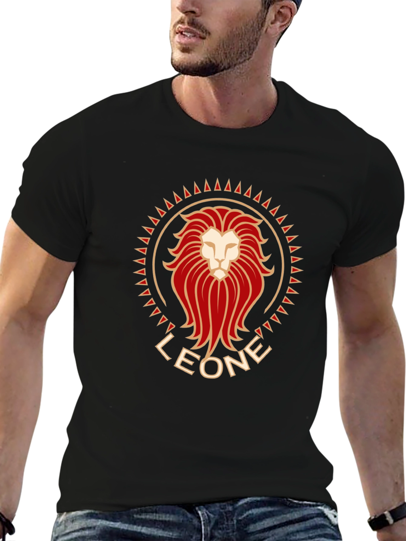 LEONE Graphic Tee - Lion Head Design