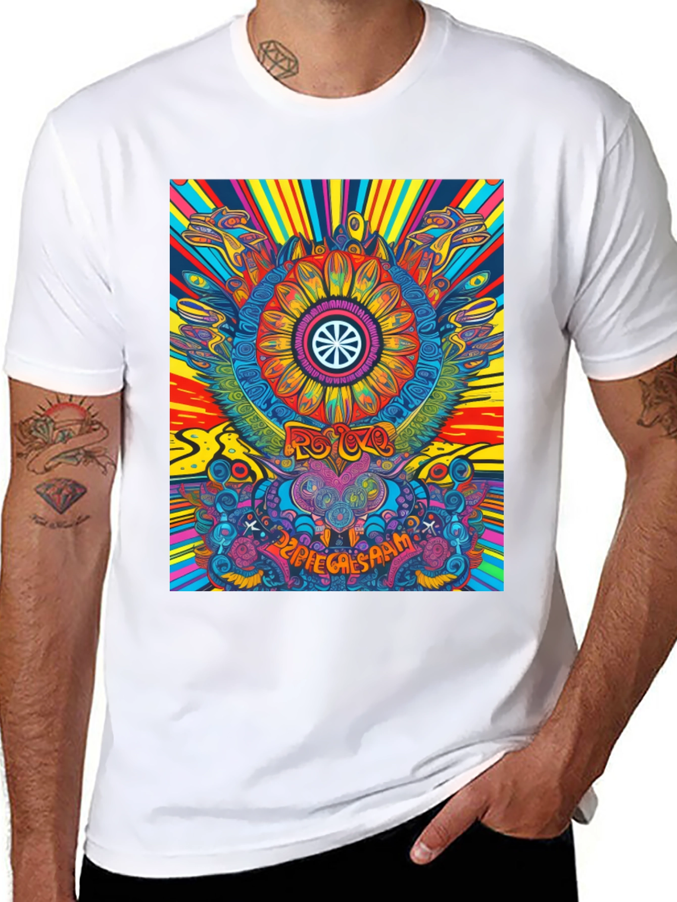 Retro Psychedelic Graphic T-Shirt