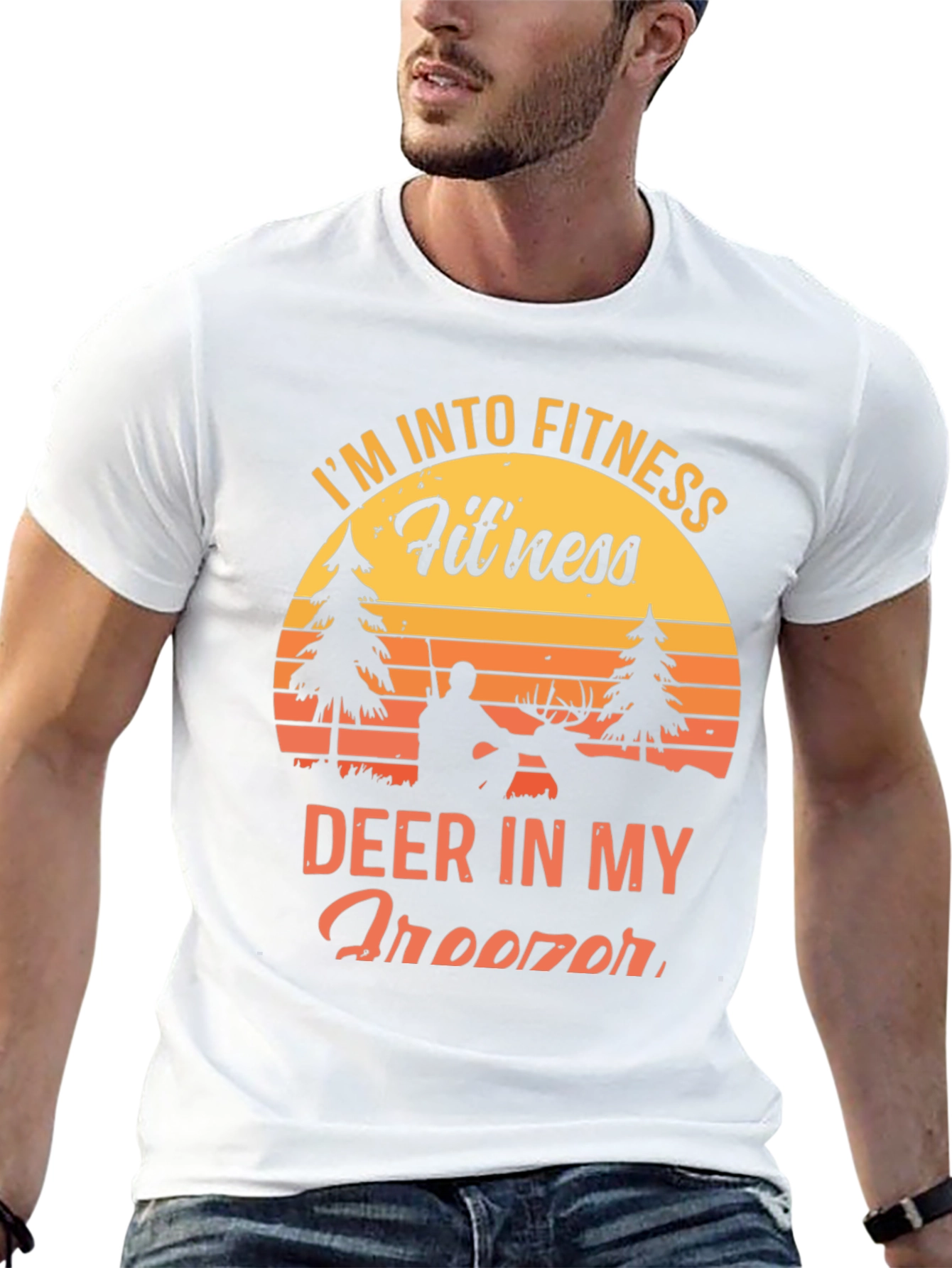 Fitness Deer Hunting Graphic T-Shirt