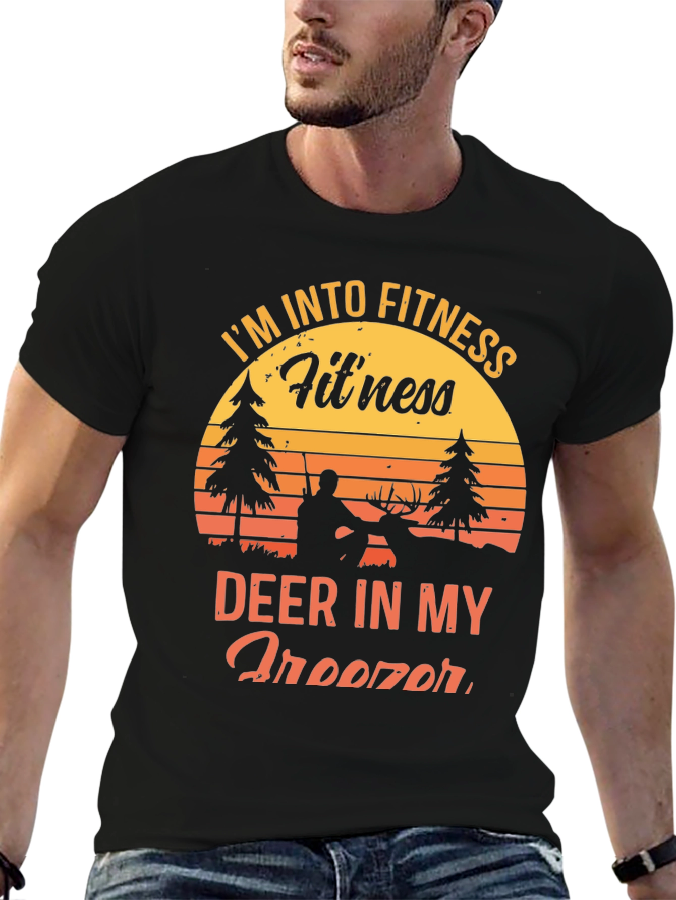 Fitness Deer Hunting Graphic T-Shirt