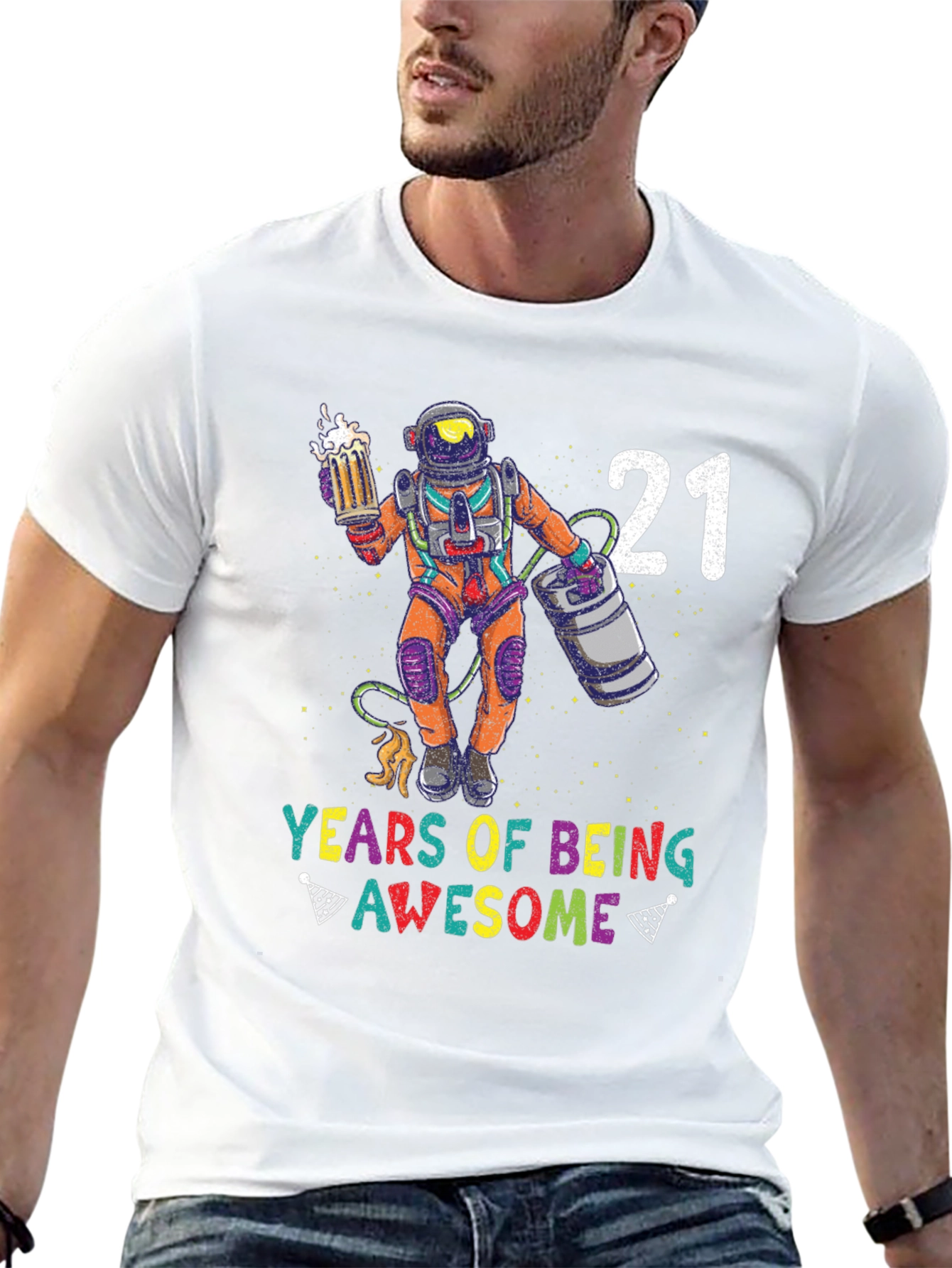 21 Years of Being Awesome Astronaut T-Shirt