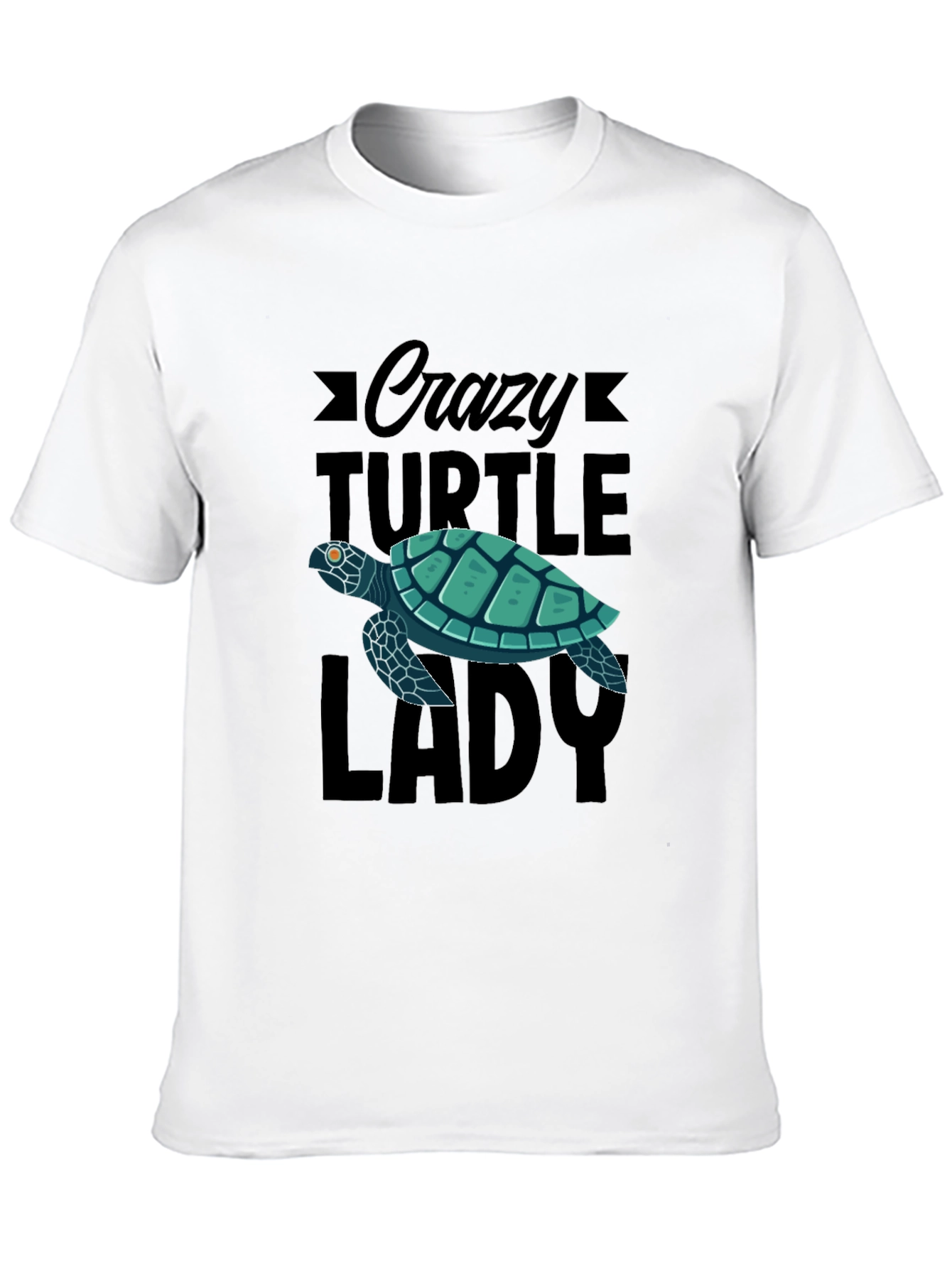 Crazy Turtle Lady Black T-Shirt