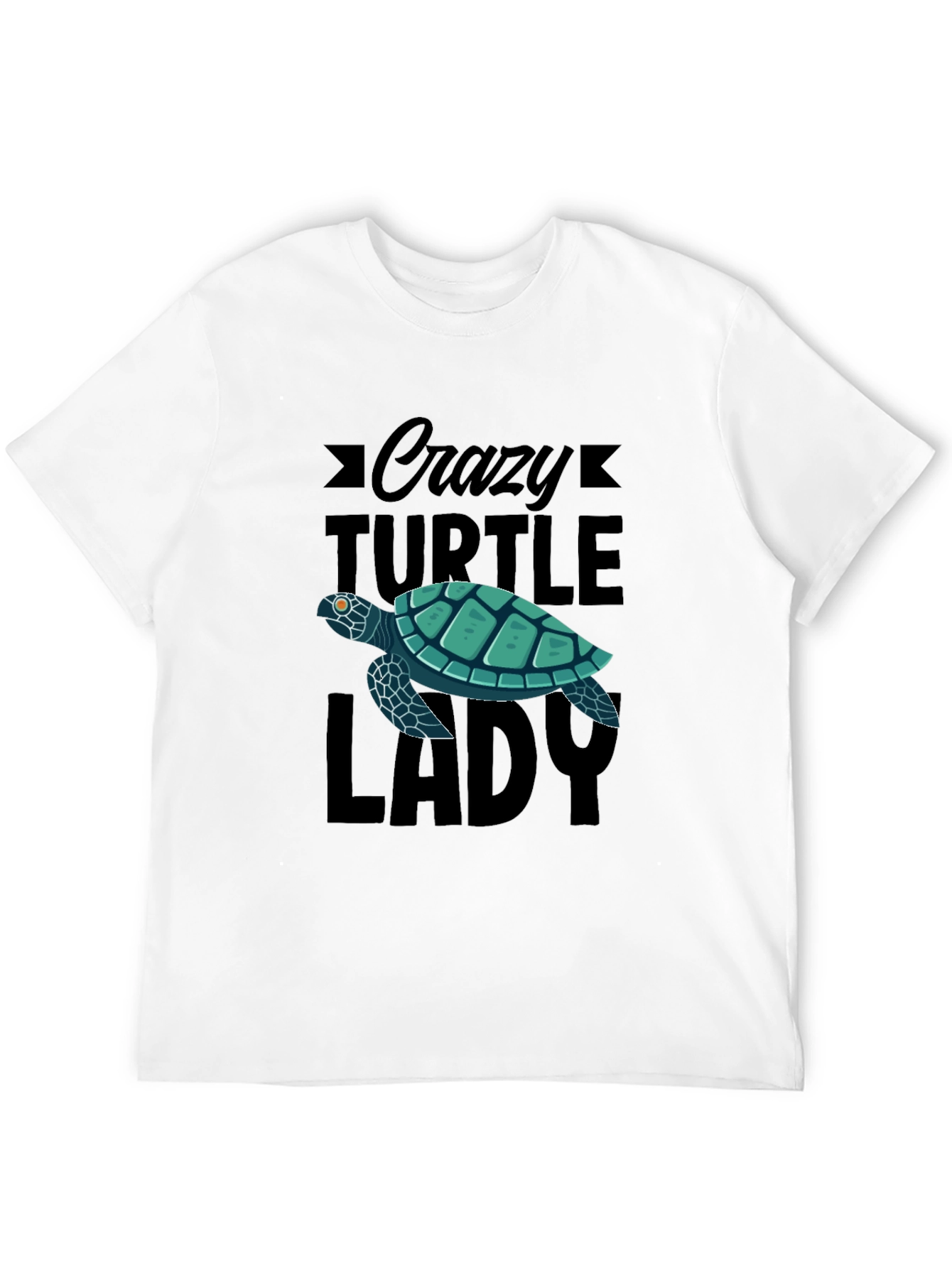 Crazy Turtle Lady Black T-Shirt
