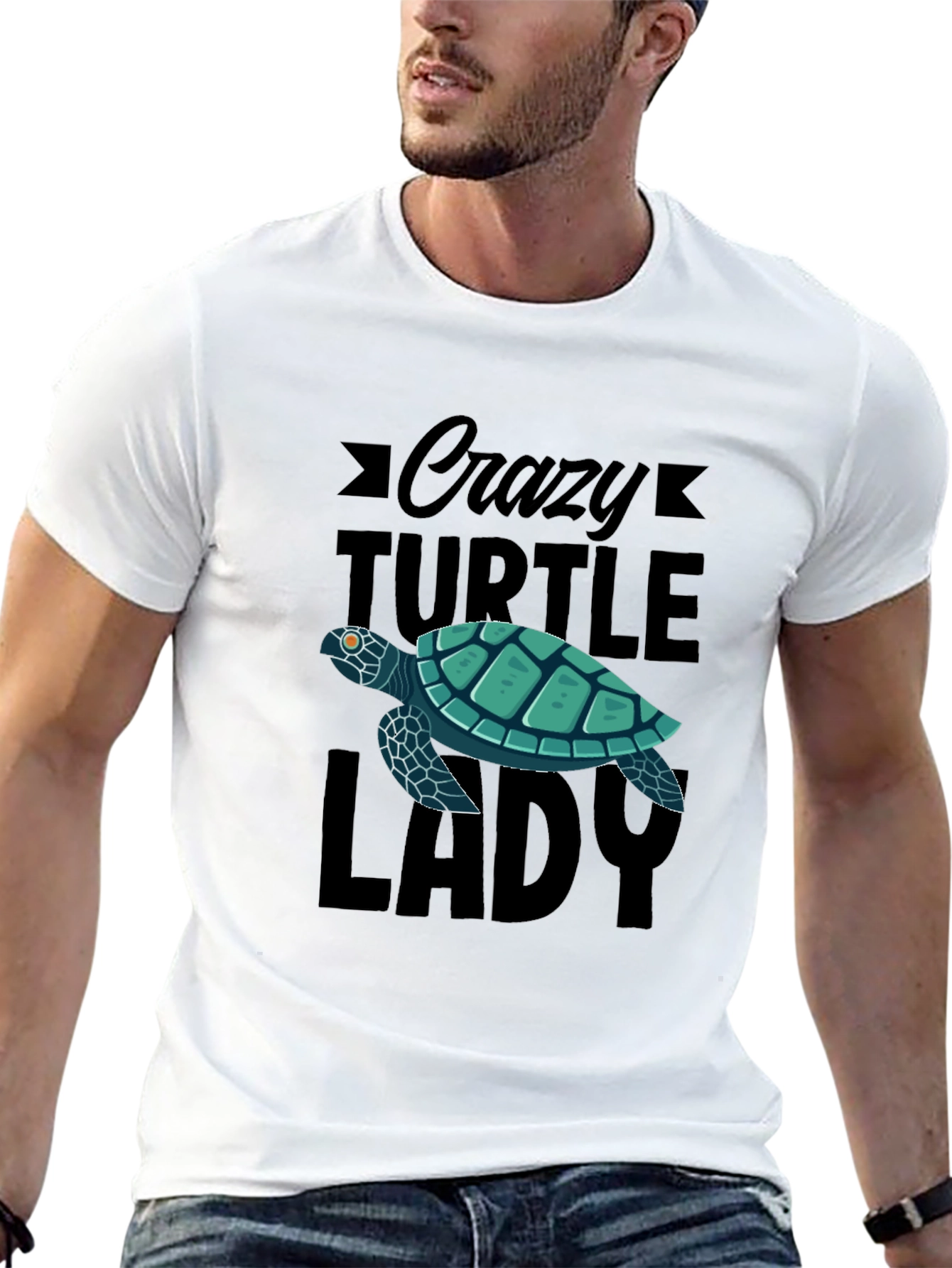 Crazy Turtle Lady Black T-Shirt