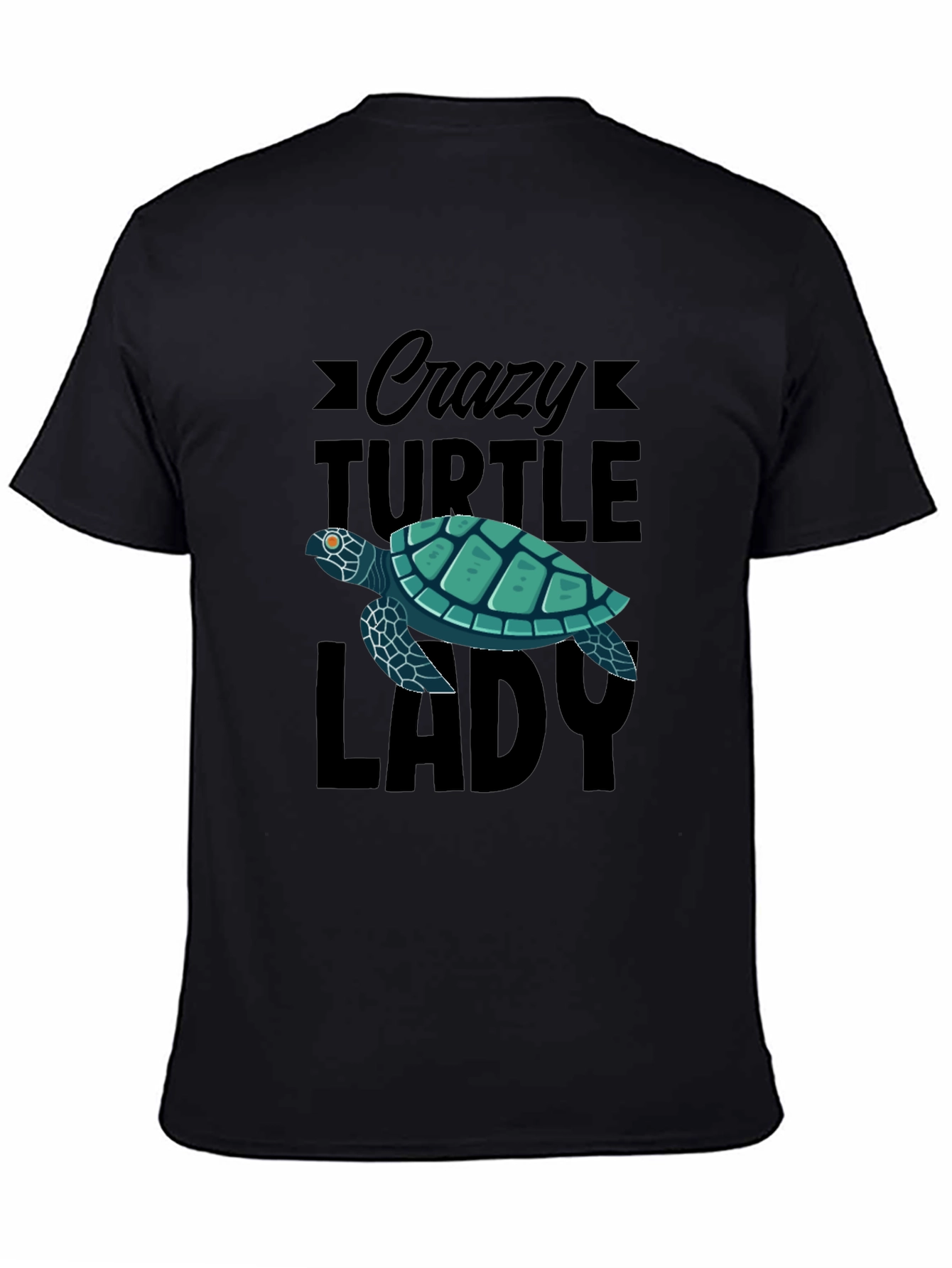 Crazy Turtle Lady Black T-Shirt
