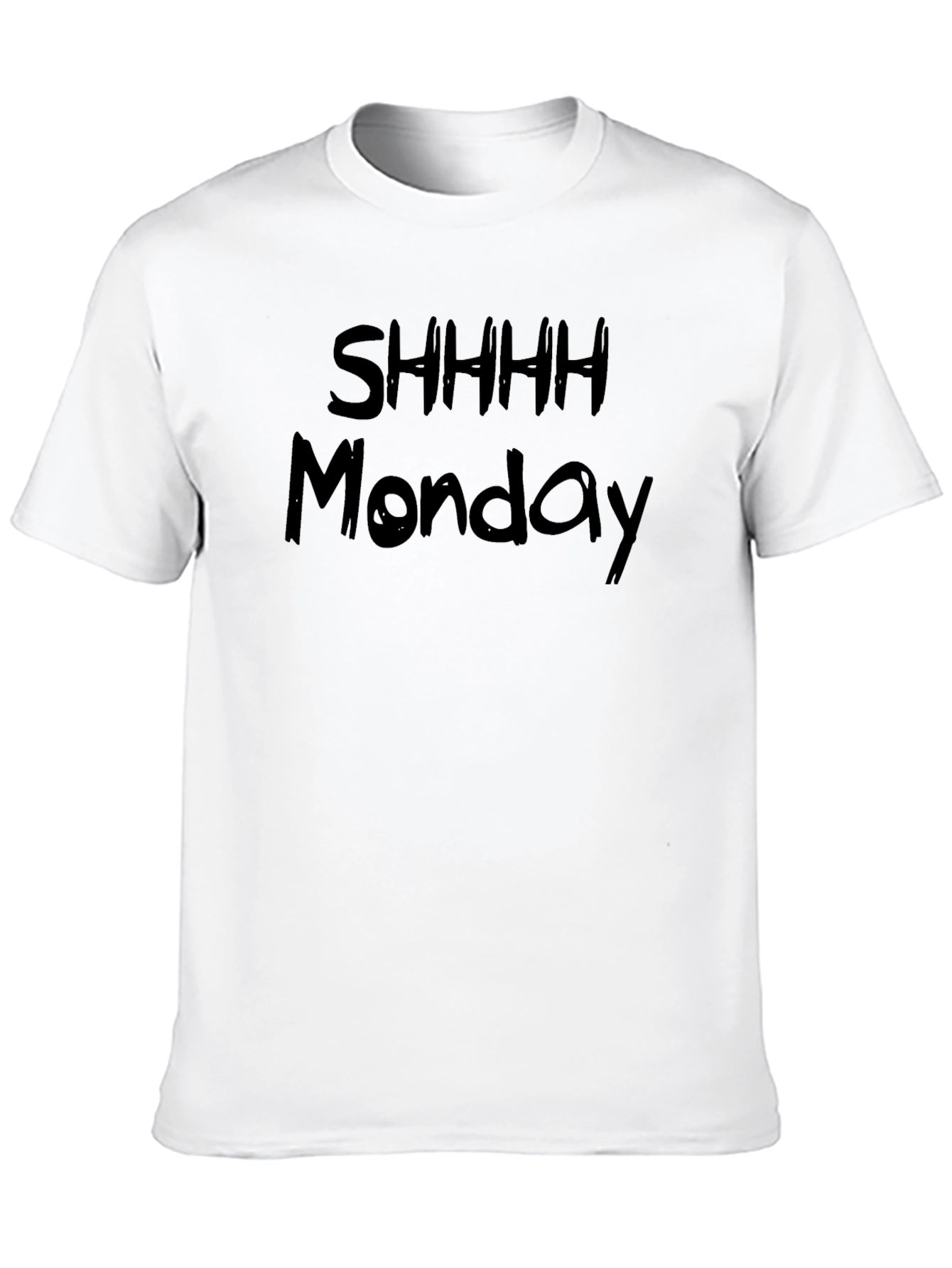 Shhhh Monday Graphic Black T-Shirt