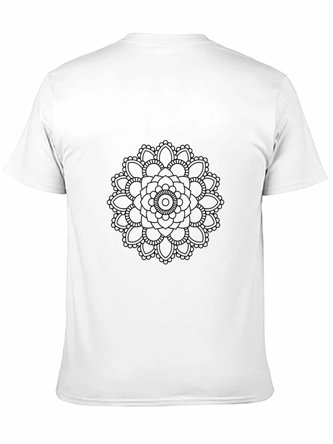 Mens Black Mandala Graphic T-Shirt