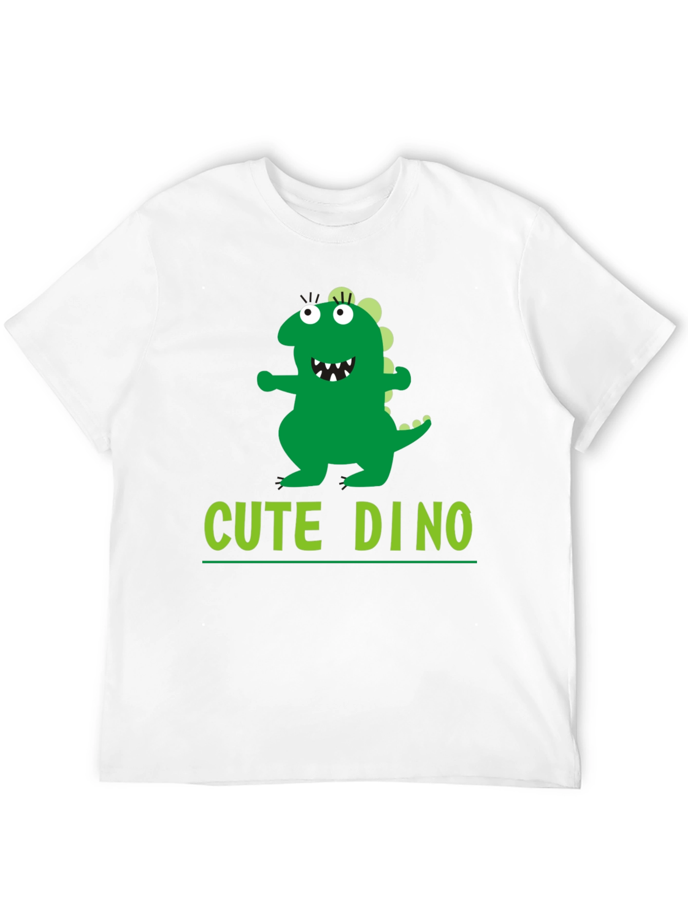 Cute Dino Graphic Black T-Shirt