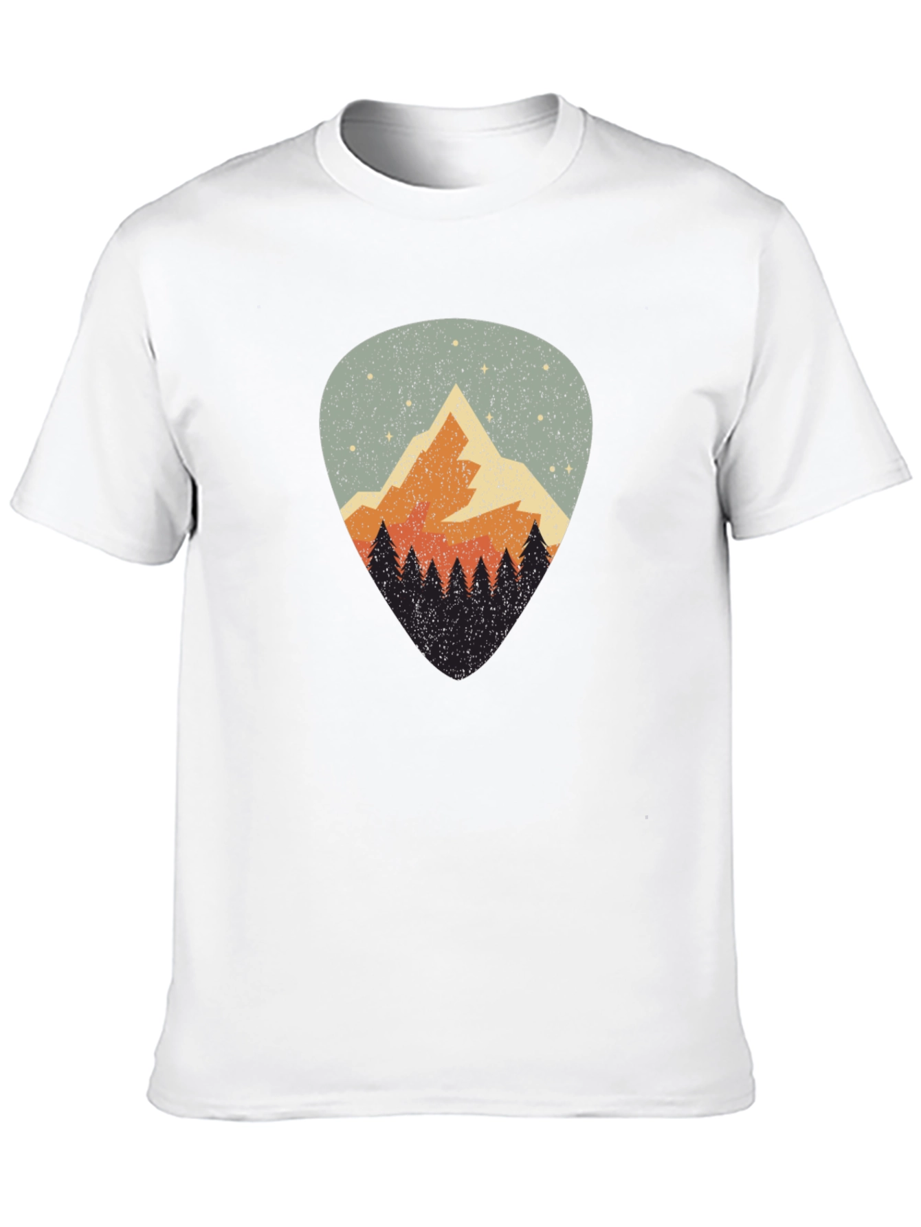 Mountain Guitar Pick Graphic T-Shirt